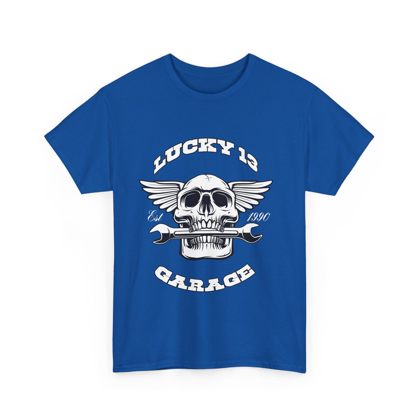 Lucky 13 Motorcycle Tee - Gildan® 5000 Heavy Cotton™, Iconic Design, Midweight Fabric for Everyday Wear