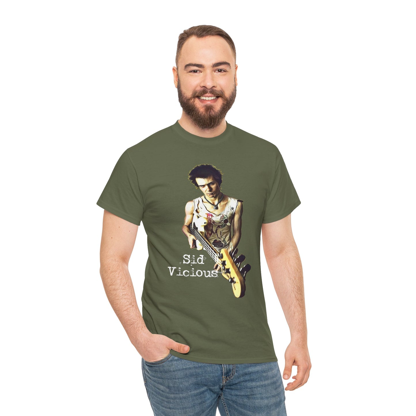 Sid Vicious Design Shirt: Stylish Edge in Heavy Cotton