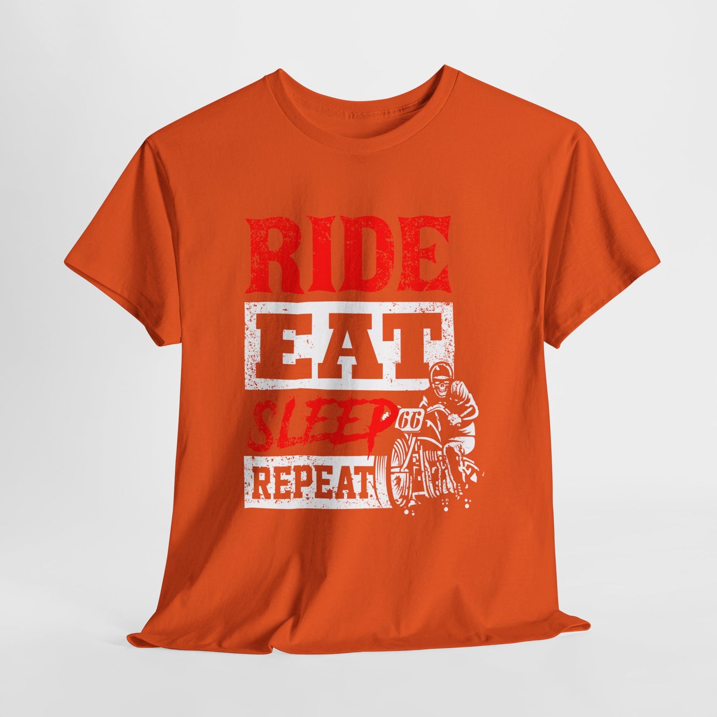 Ride, Eat, Sleep, Repeat Lifestyle Tee | Gildan® 5000 Heavy Cotton™ - Classic Comfort for Bikers