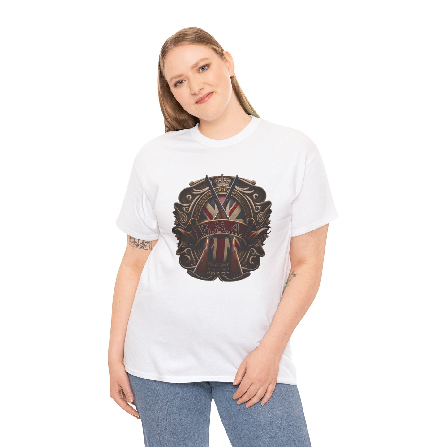 Classic BSA Motorcycles T-Shirt - Gildan® 5000 Heavy Cotton™, Perfect for Riders & Collectors
