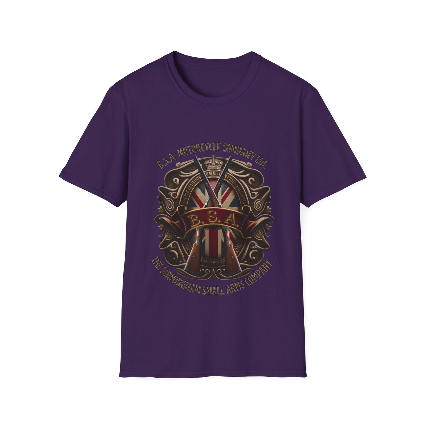 BSA Motorcycle Company Heritage Tee - Gildan® 5000 Heavy Cotton™, Classic Comfort for Enthusiasts