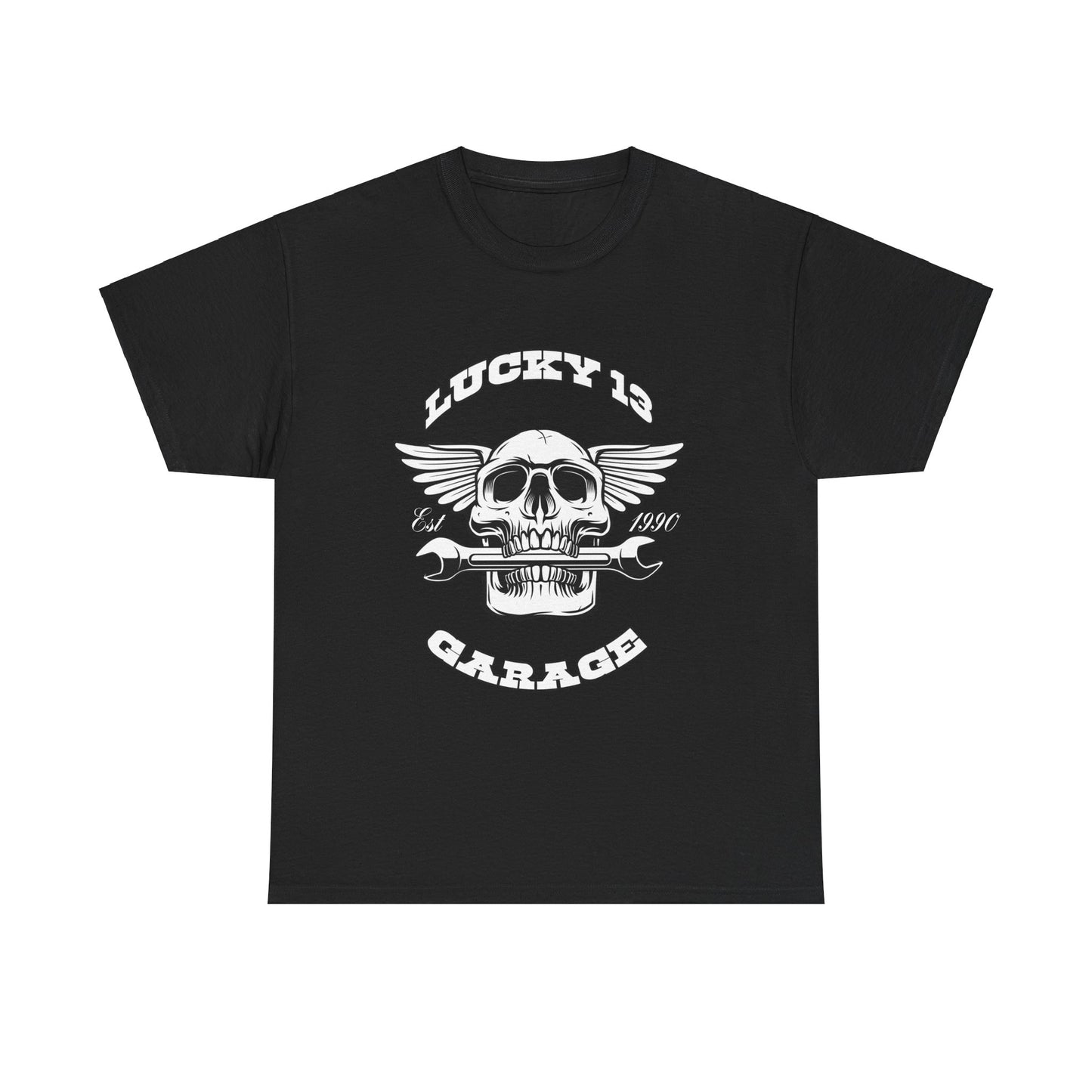 Lucky 13 Motorcycle Tee - Gildan® 5000 Heavy Cotton™, Iconic Design, Midweight Fabric for Everyday Wear