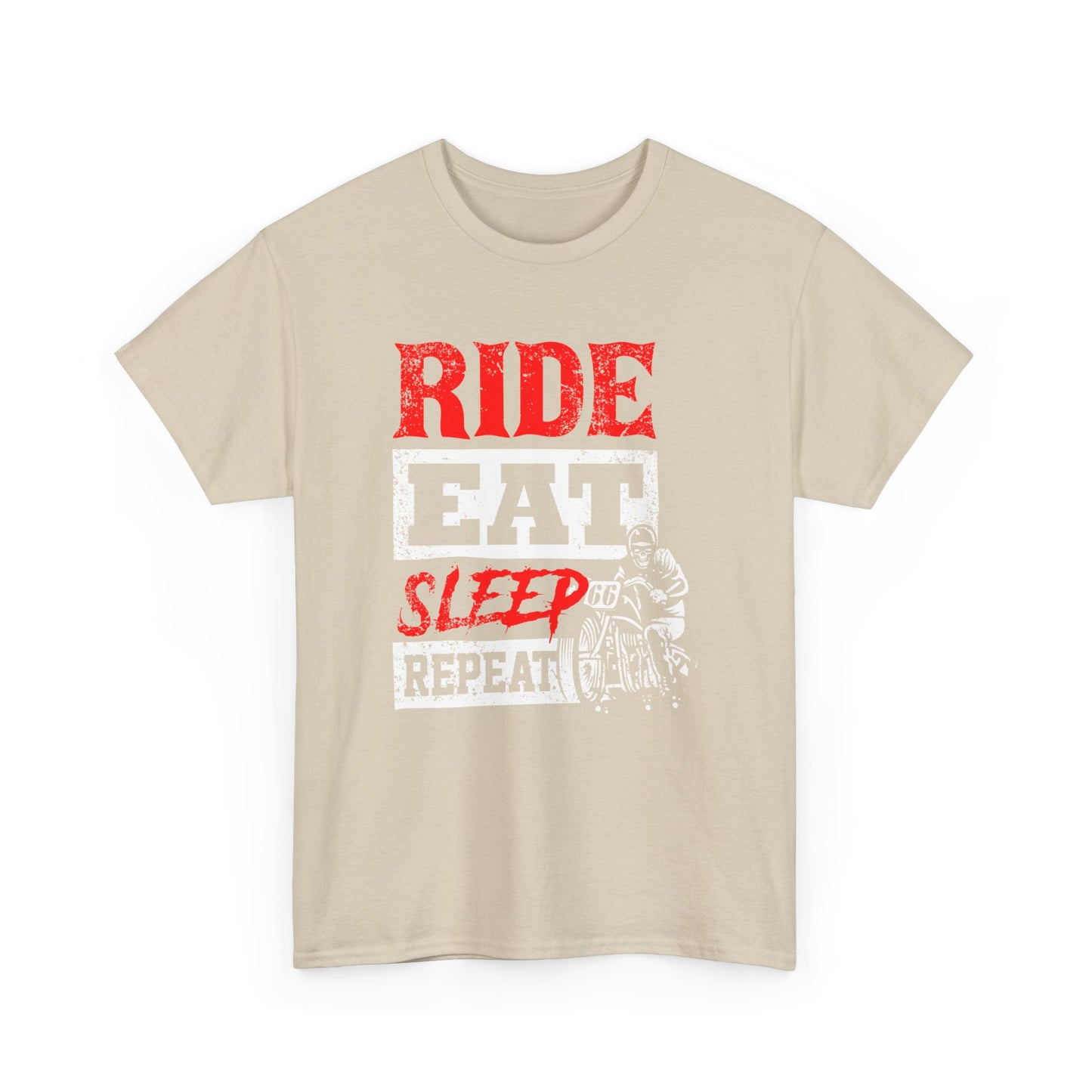 Ride, Eat, Sleep, Repeat Lifestyle Tee | Gildan® 5000 Heavy Cotton™ - Classic Comfort for Bikers