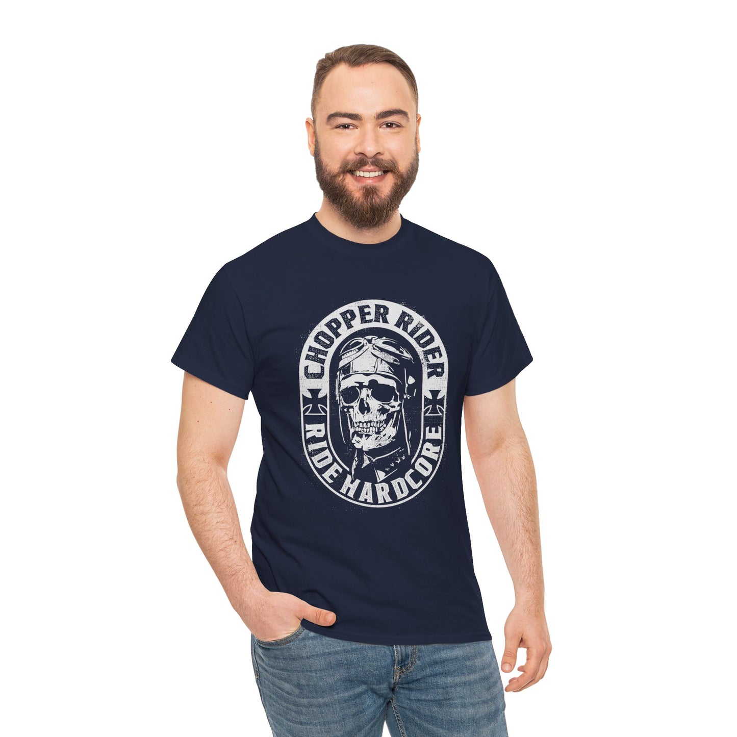 Chopper Rider Motorcycle Tee - Gildan® 5000 Heavy Cotton™, Durable Comfort for Every Ride