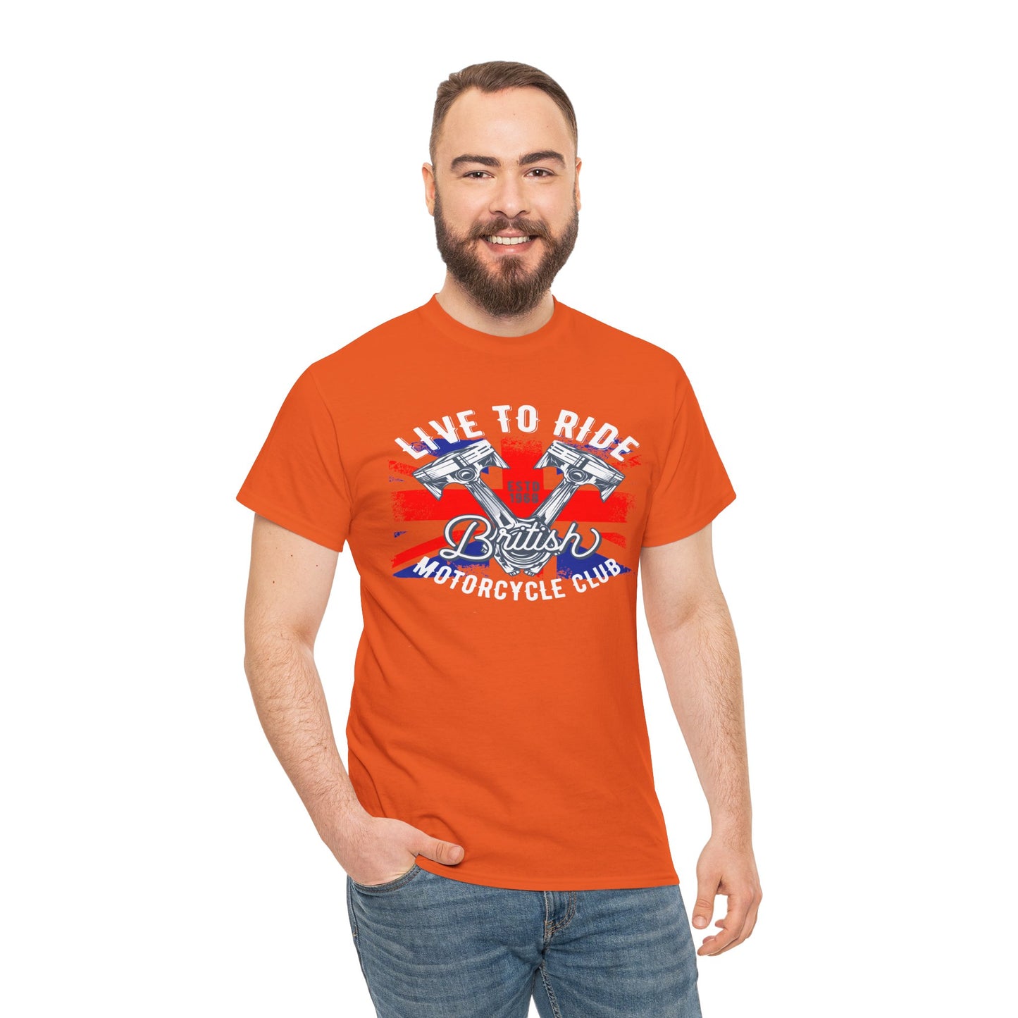 Live To Ride T-Shirt | Gildan® 5000 Heavy Cotton™ - Edgy Biker Style with Classic Fit