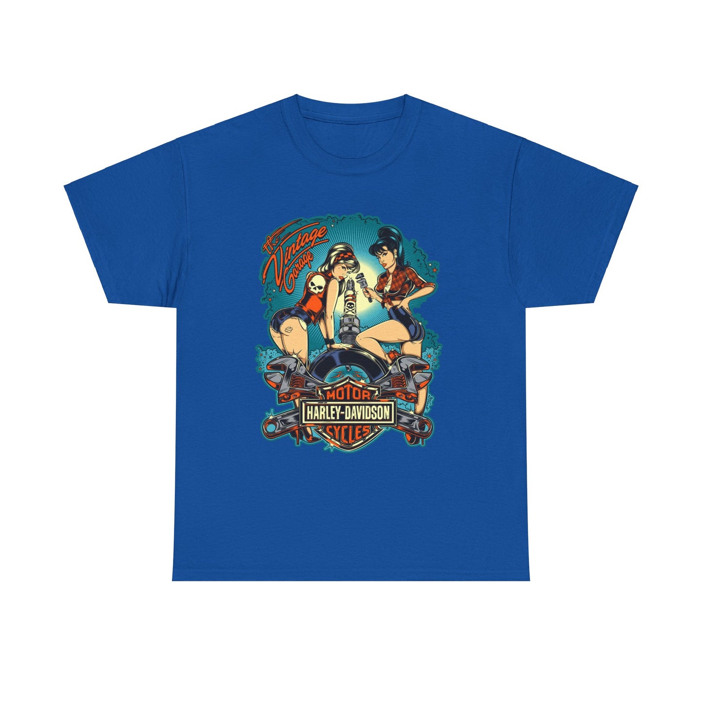 Harley Davidson T-Shirt | Gildan® 5000 Heavy Cotton™, Classic Fit, Timeless Biker Style