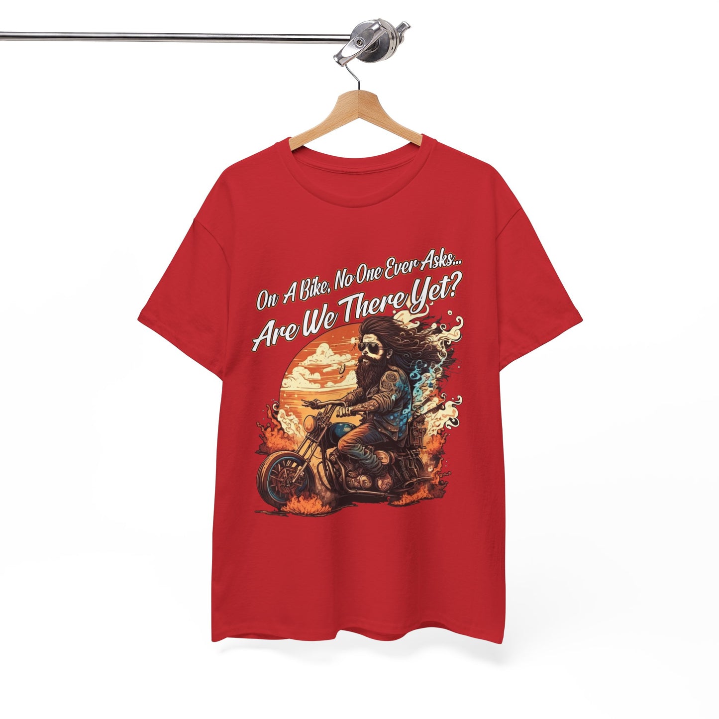 Heavy Cotton 'Are We There Yet?' Biker Tee - Classic Style for Road Warriors