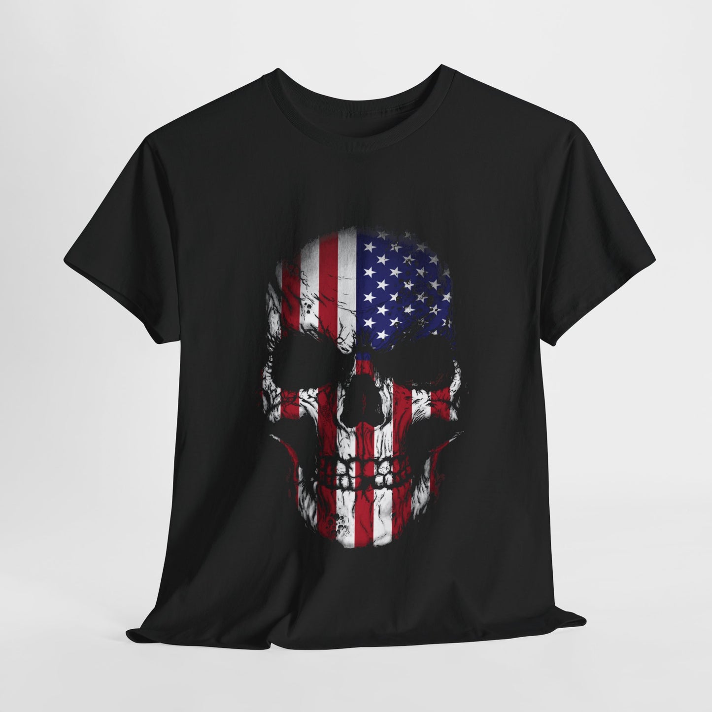 Rock the Classic Fit USA Skull Flag Tee