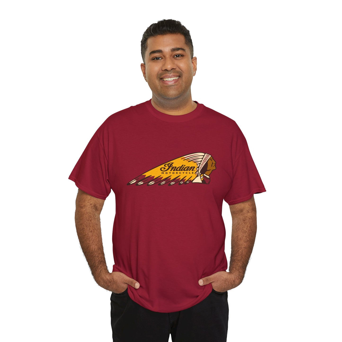 Indian Motorcycles Classic Tee - Gildan® 5000 Heavy Cotton™, Iconic Design, Perfect for Every Biker