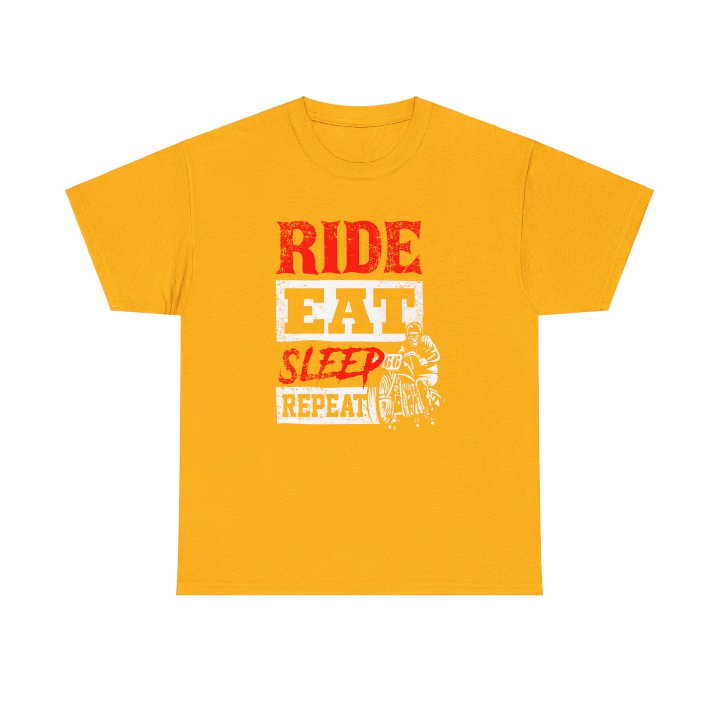 Ride, Eat, Sleep, Repeat Lifestyle Tee | Gildan® 5000 Heavy Cotton™ - Classic Comfort for Bikers