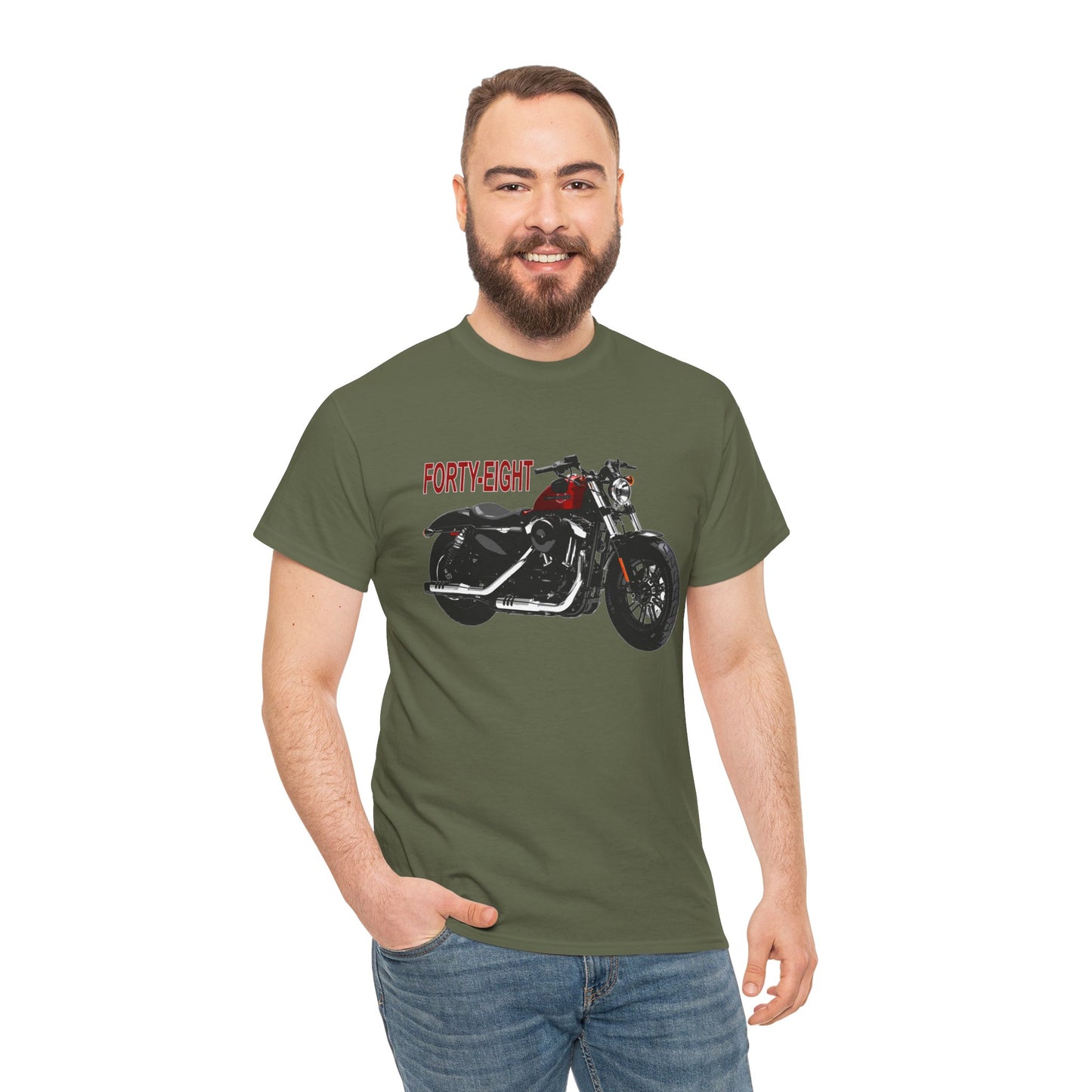 Harley Davidson 48 Unisex T-Shirt | Gildan® 5000 Heavy Cotton™ - Stylish & Comfortable, Great for Bikers of All Styles