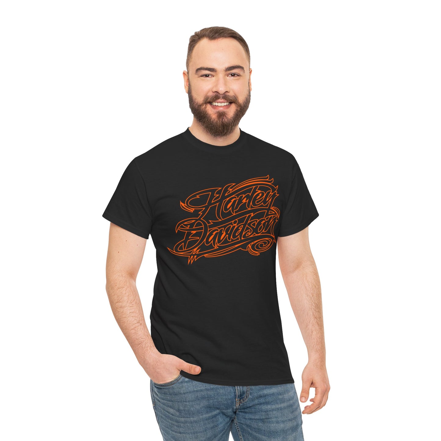 Harley Davidson Classic Fit Tee: Stylish Heavy Cotton Comfort