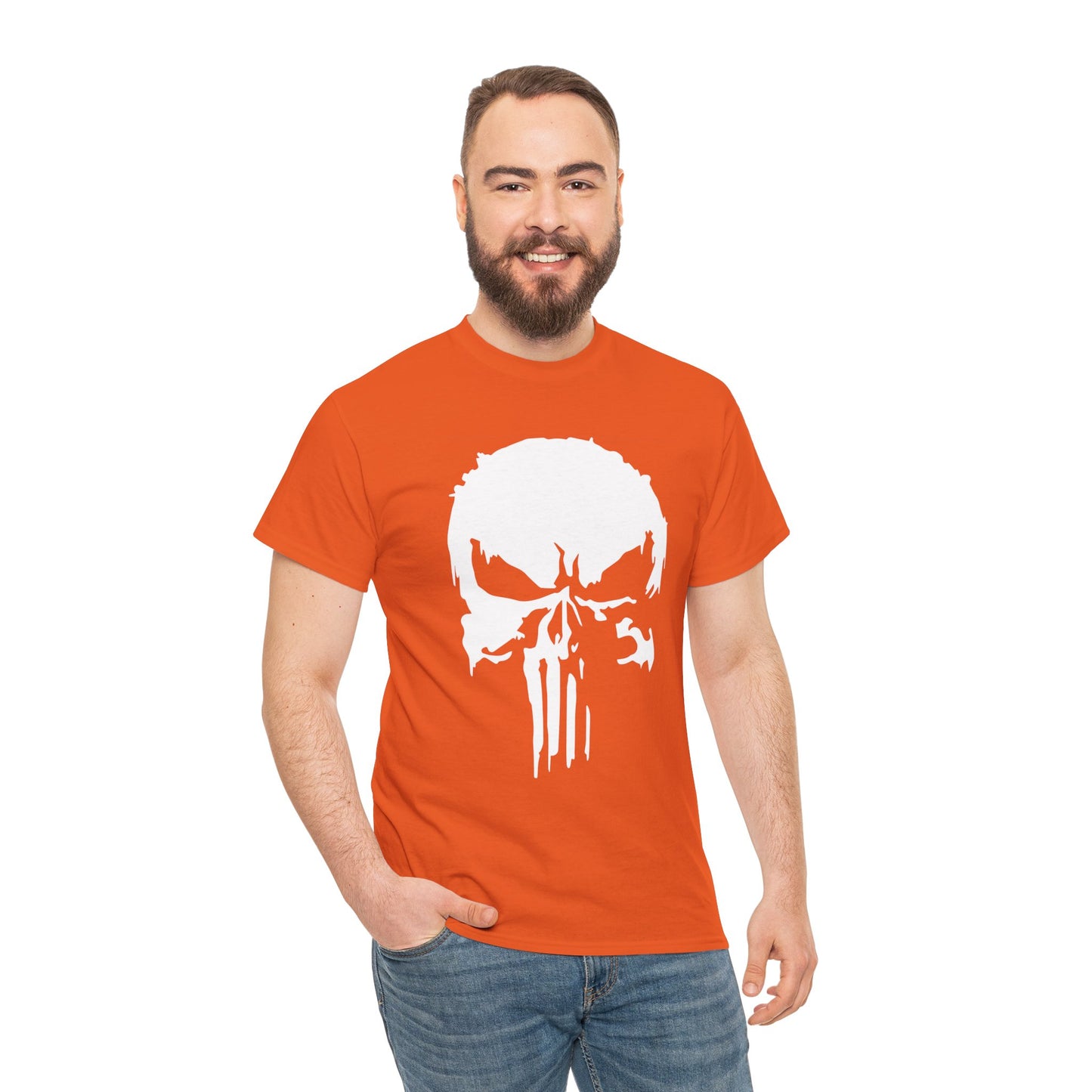 Edgy & Fierce: The Punisher Skull Tee | Gildan® 5000 Heavy Cotton™ - Classic Midweight Fabric for Comfort