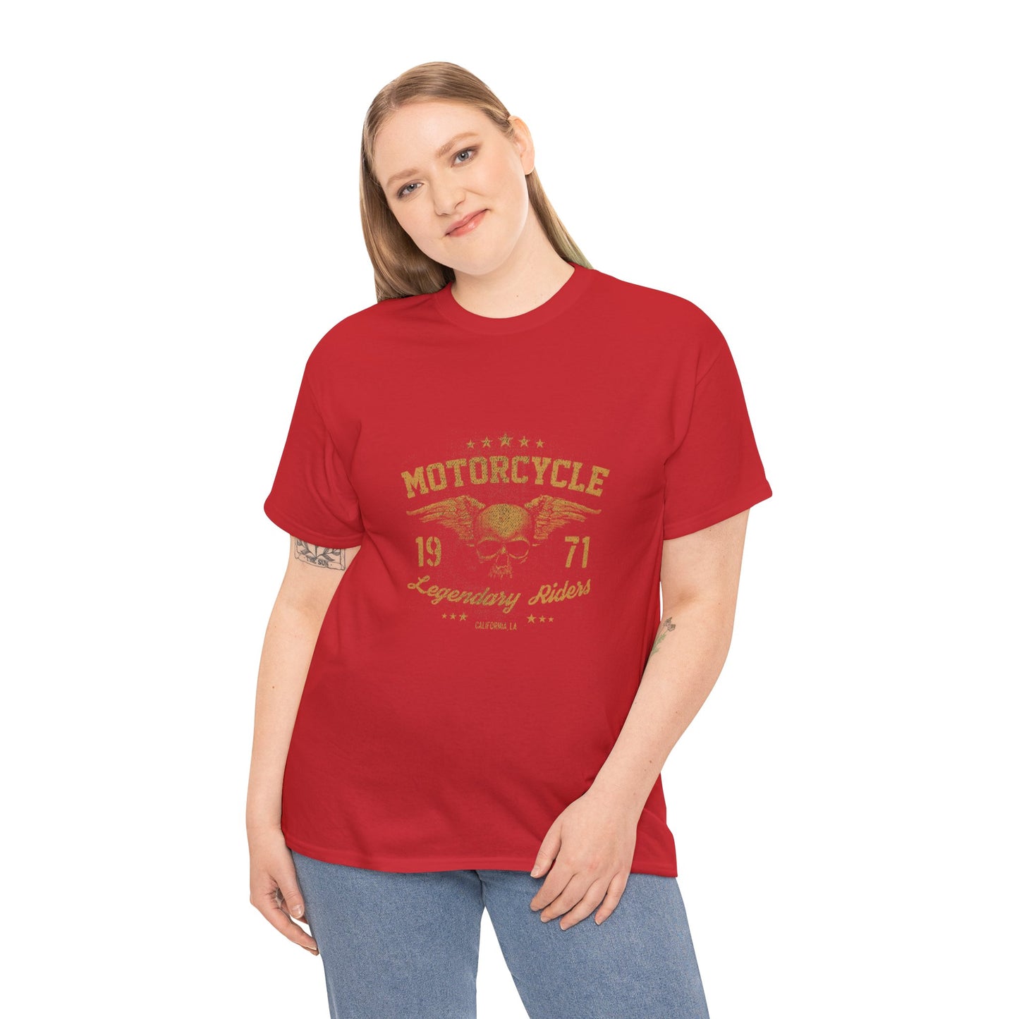 Classic Biker Vibes: Gildan® Heavy Cotton Motorcycle Legend 1971 Shirt