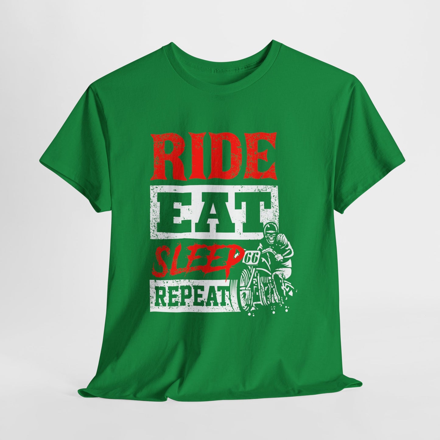 Ride, Eat, Sleep, Repeat Lifestyle Tee | Gildan® 5000 Heavy Cotton™ - Classic Comfort for Bikers