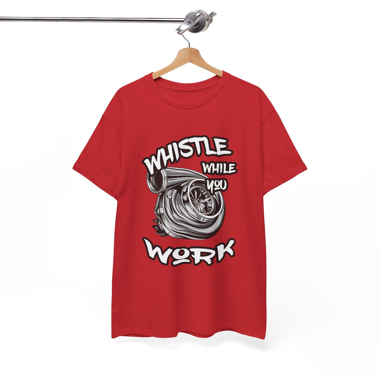 Whistle While You Work Trucker Tee - Gildan® 5000 Heavy Cotton™ Adult T-Shirt, Classic Fit & Durable Comfort