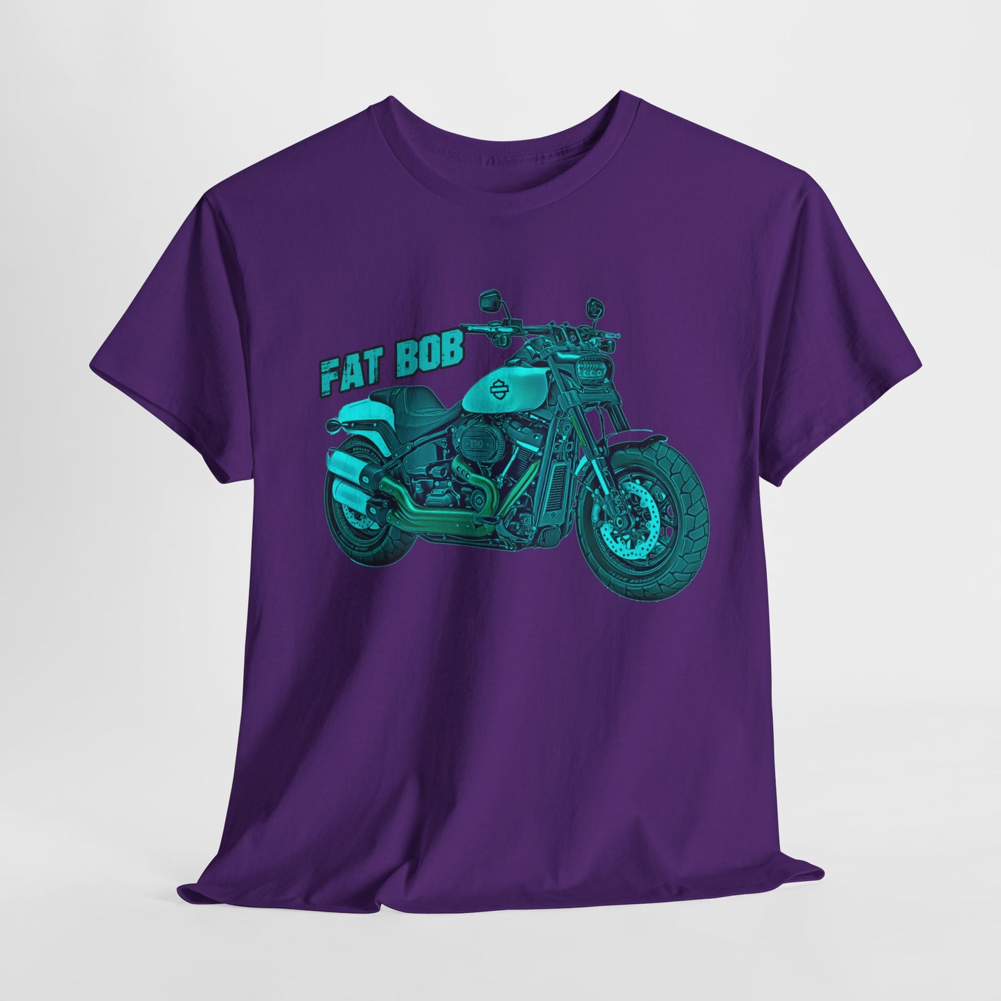 Harley Davidson Fatbob T-Shirt - Gildan® 5000 Heavy Cotton™, Stylish & Durable for Motorcycle Lovers