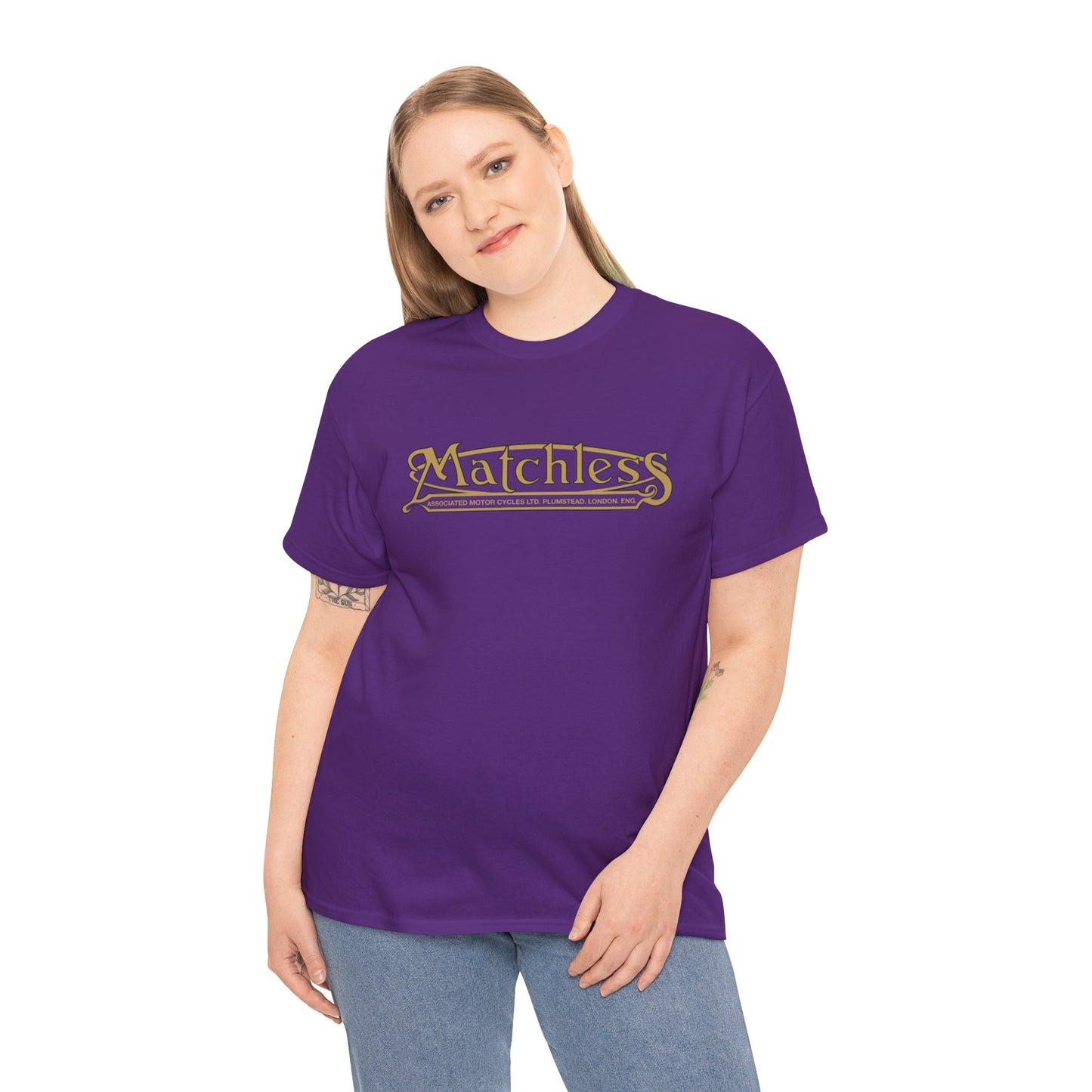 Elegant Rib Collar Matchless Motorcycles Logo T-shirt
