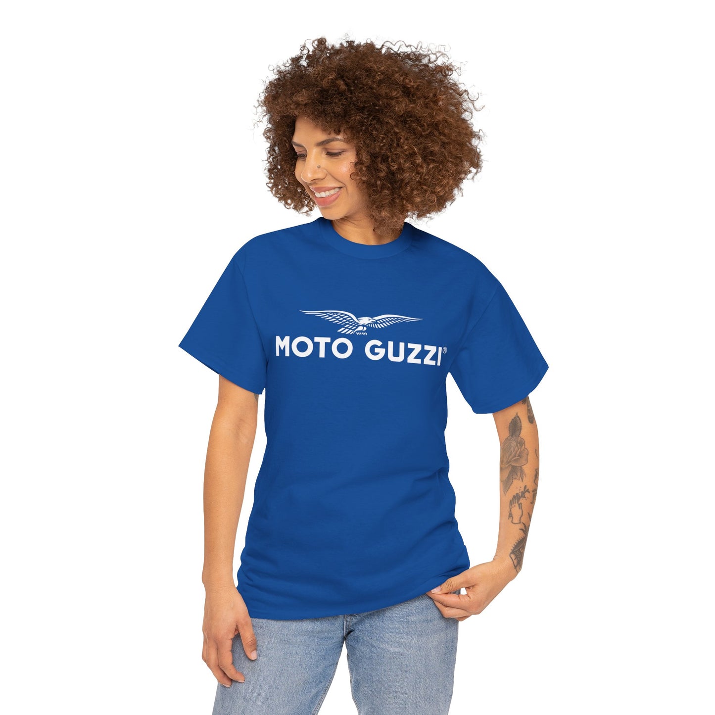 Moto Guzzi Heavy Cotton Logo Tee: Stylish, Durable, and Comfortable