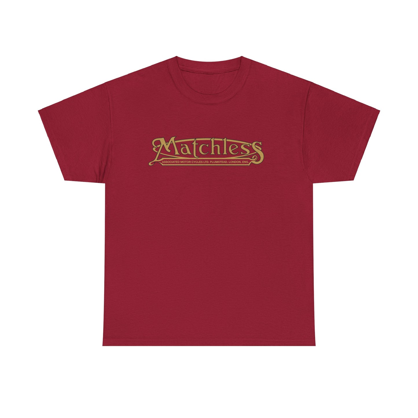 Elegant Rib Collar Matchless Motorcycles Logo T-shirt