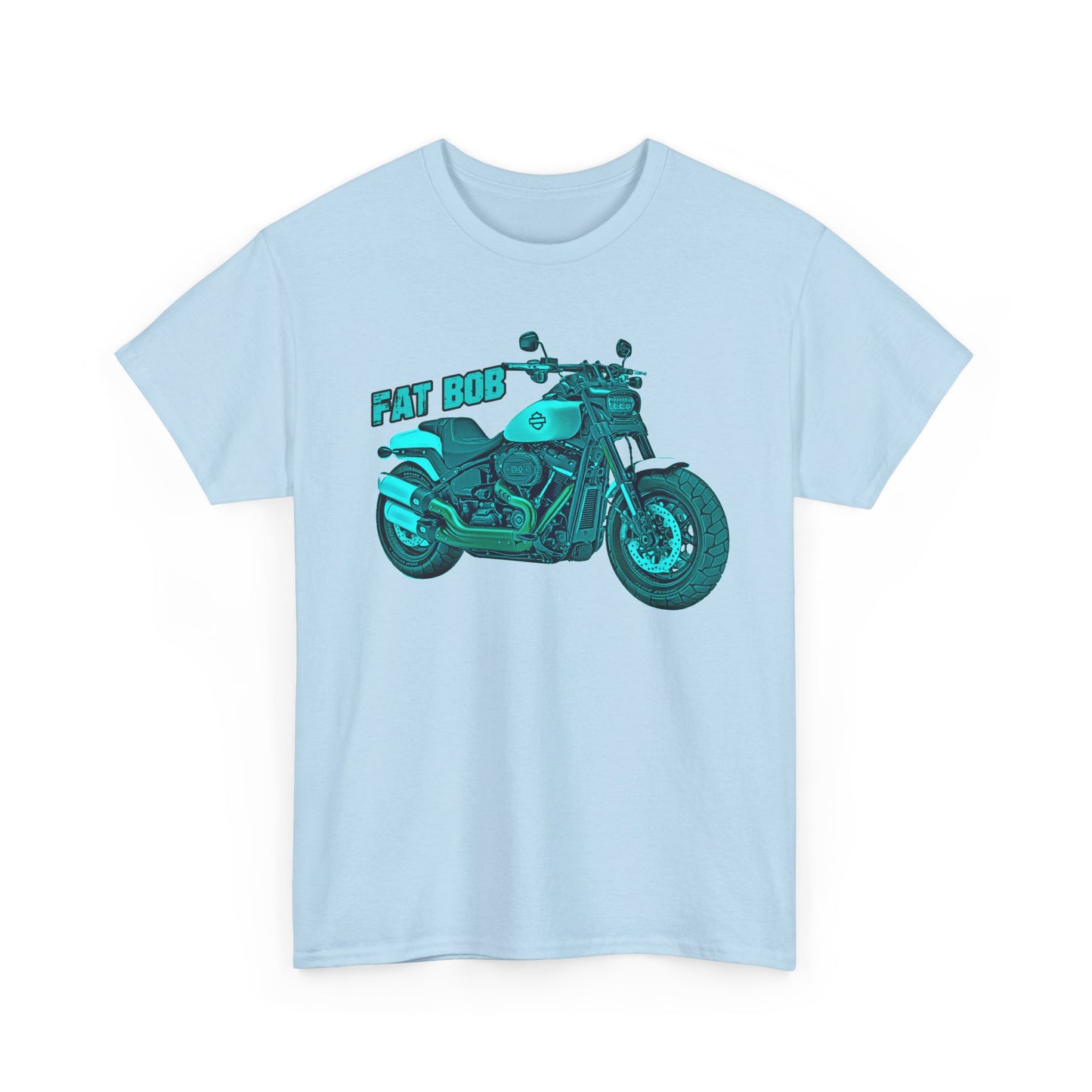 Harley Davidson Fatbob T-Shirt - Gildan® 5000 Heavy Cotton™, Stylish & Durable for Motorcycle Lovers