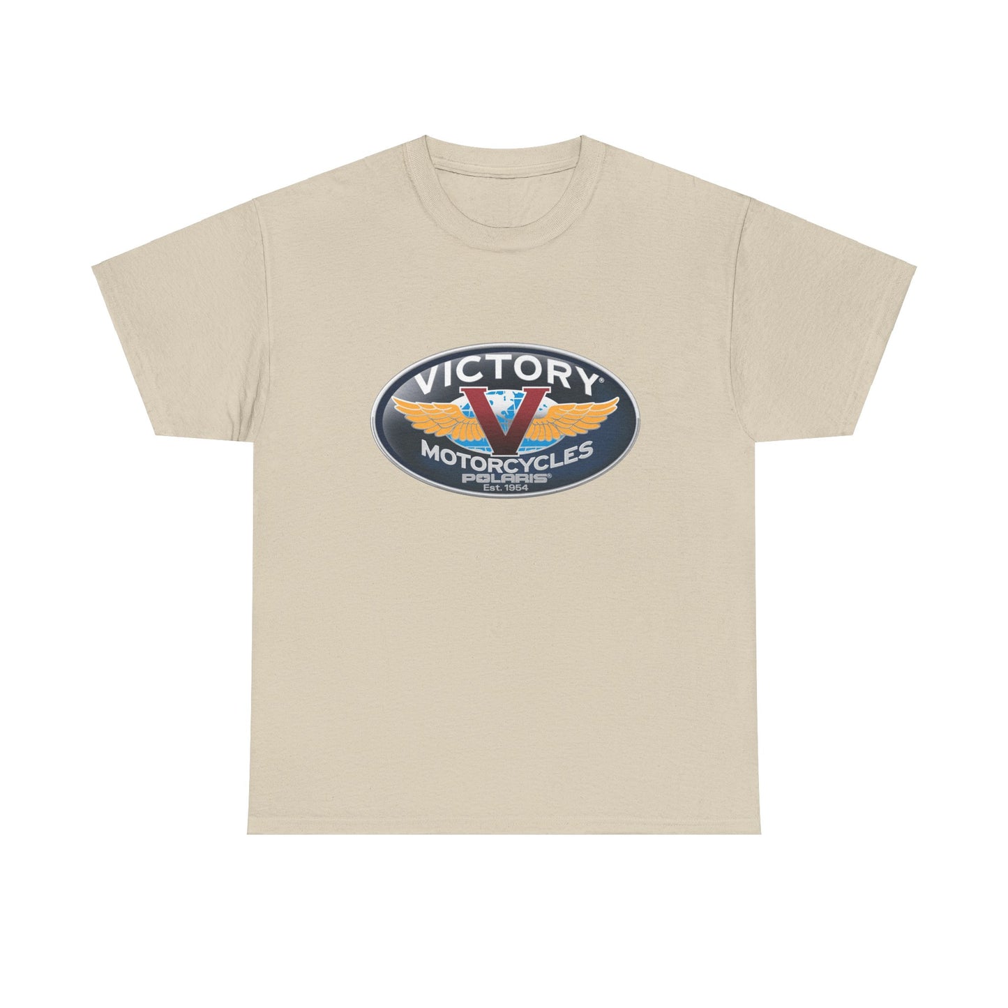 Victory Polaris Logo Tee - Gildan® 5000 Heavy Cotton™, Quality Fabric for the Modern Biker