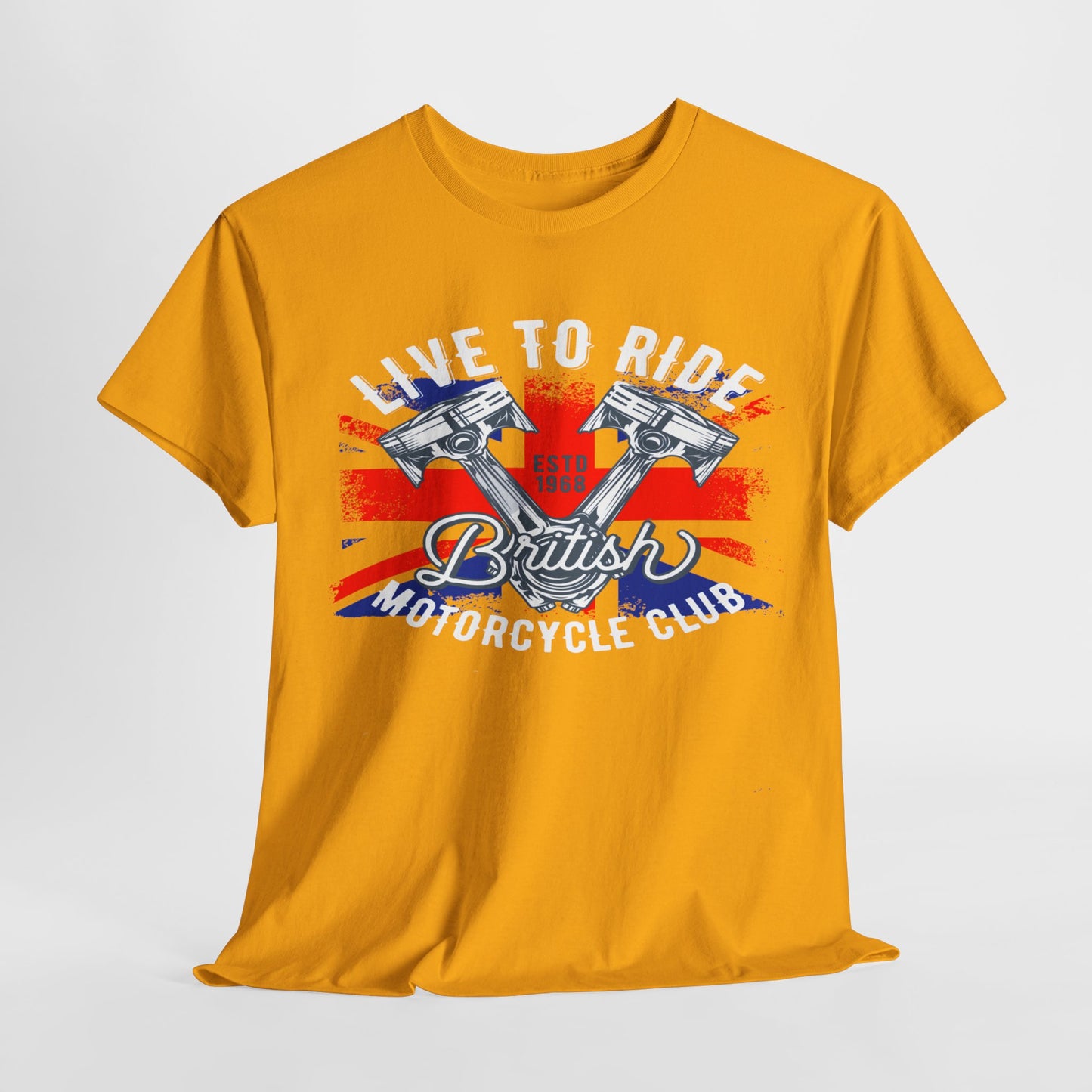 Live To Ride T-Shirt | Gildan® 5000 Heavy Cotton™ - Edgy Biker Style with Classic Fit
