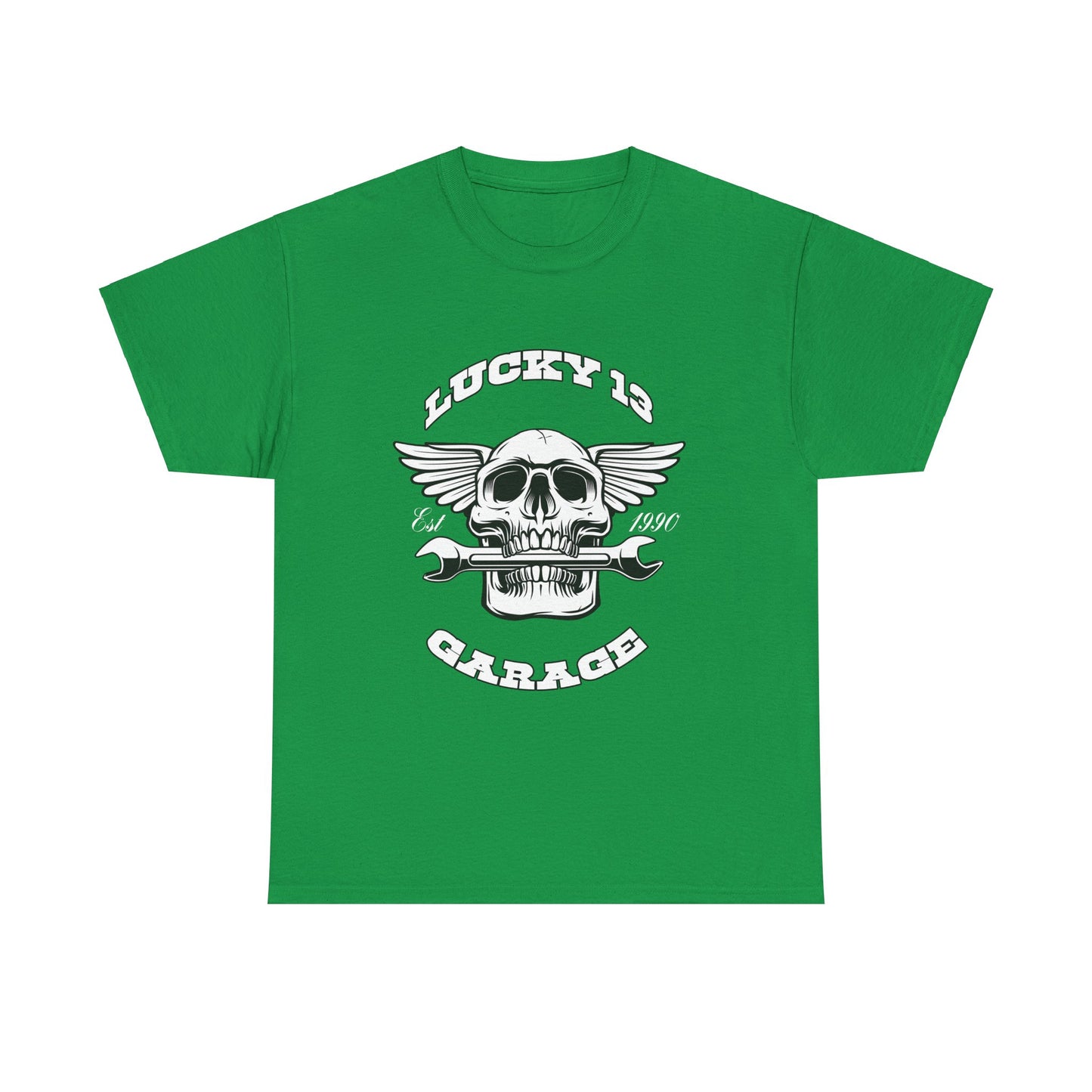Lucky 13 Motorcycle Tee - Gildan® 5000 Heavy Cotton™, Iconic Design, Midweight Fabric for Everyday Wear