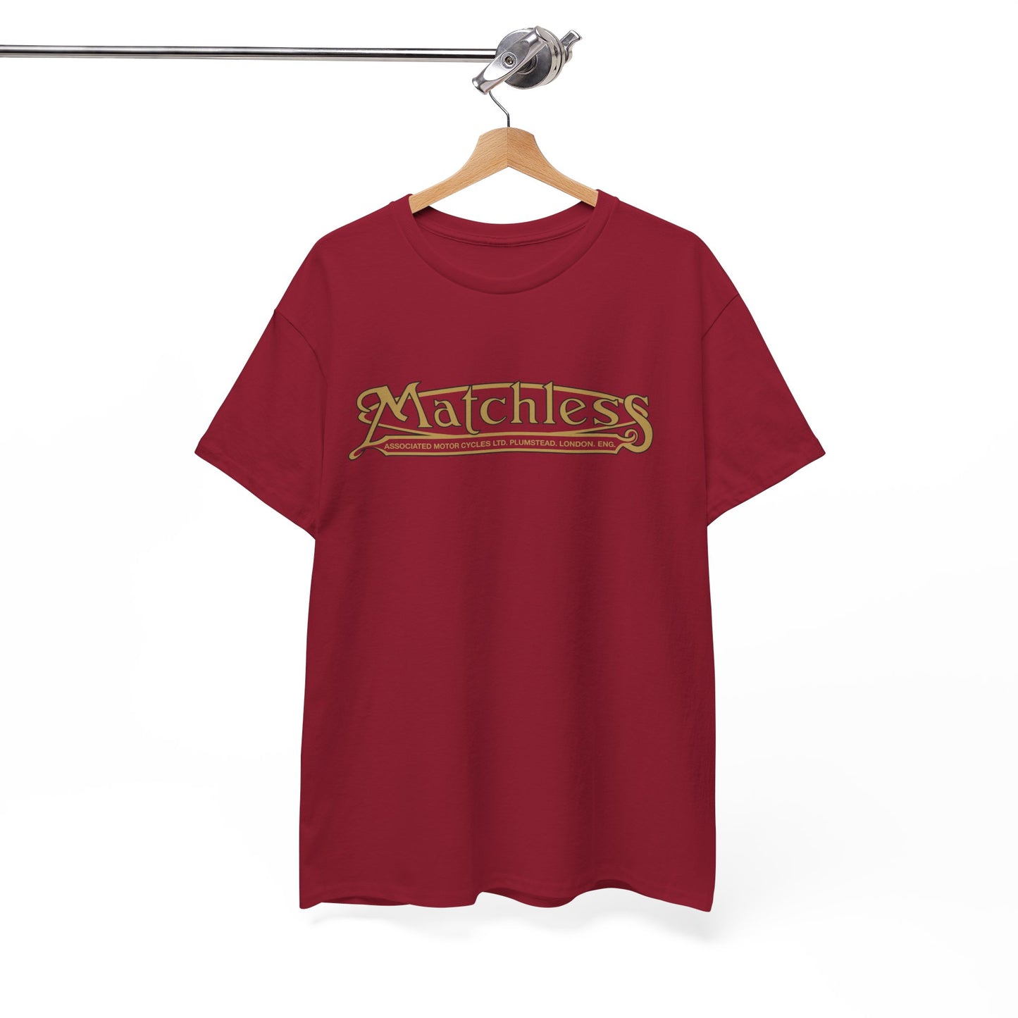 Elegant Rib Collar Matchless Motorcycles Logo T-shirt
