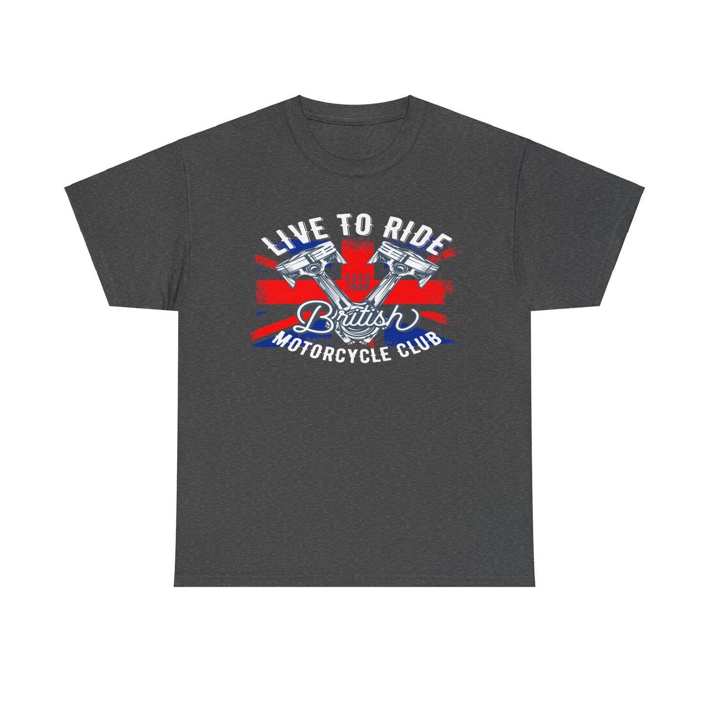 Live To Ride T-Shirt | Gildan® 5000 Heavy Cotton™ - Edgy Biker Style with Classic Fit