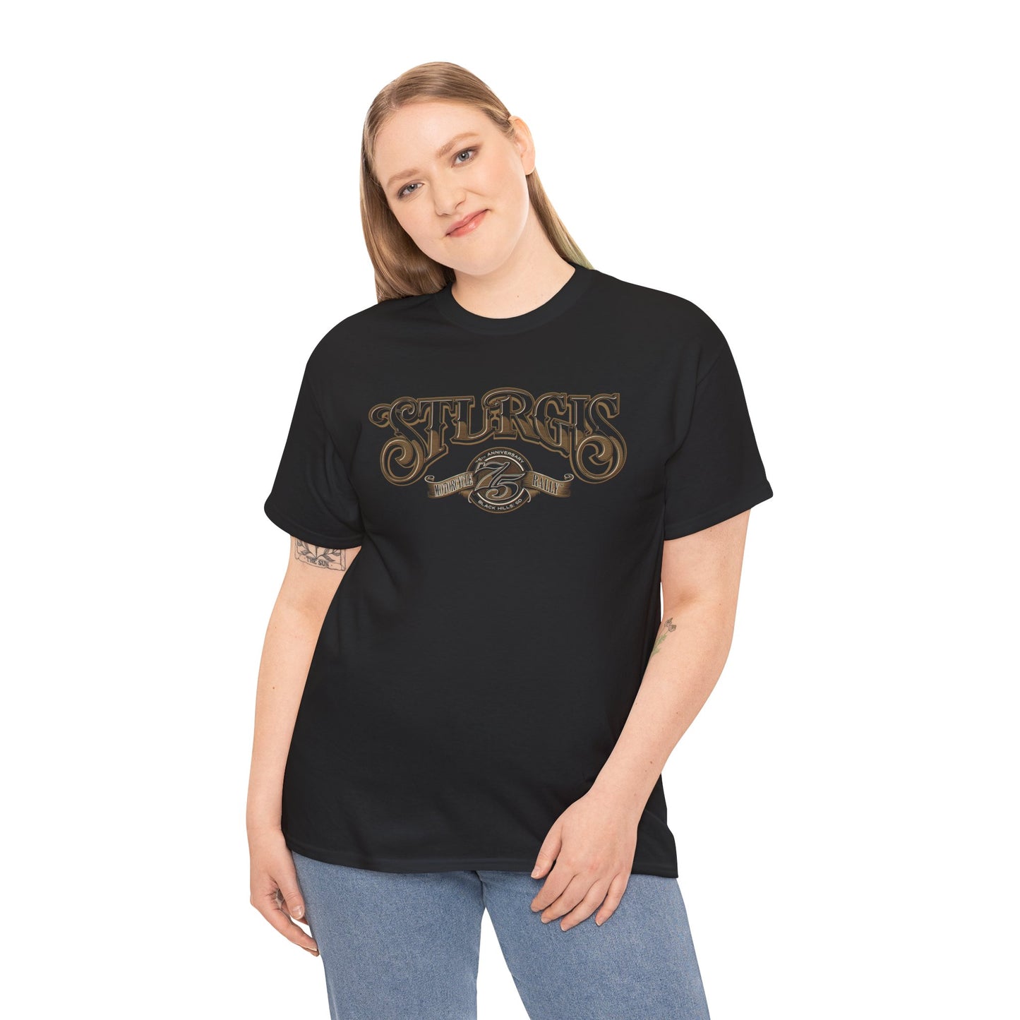 Sturgis 75th Tee - Gildan® 5000 Heavy Cotton™, Classic Midweight Fabric