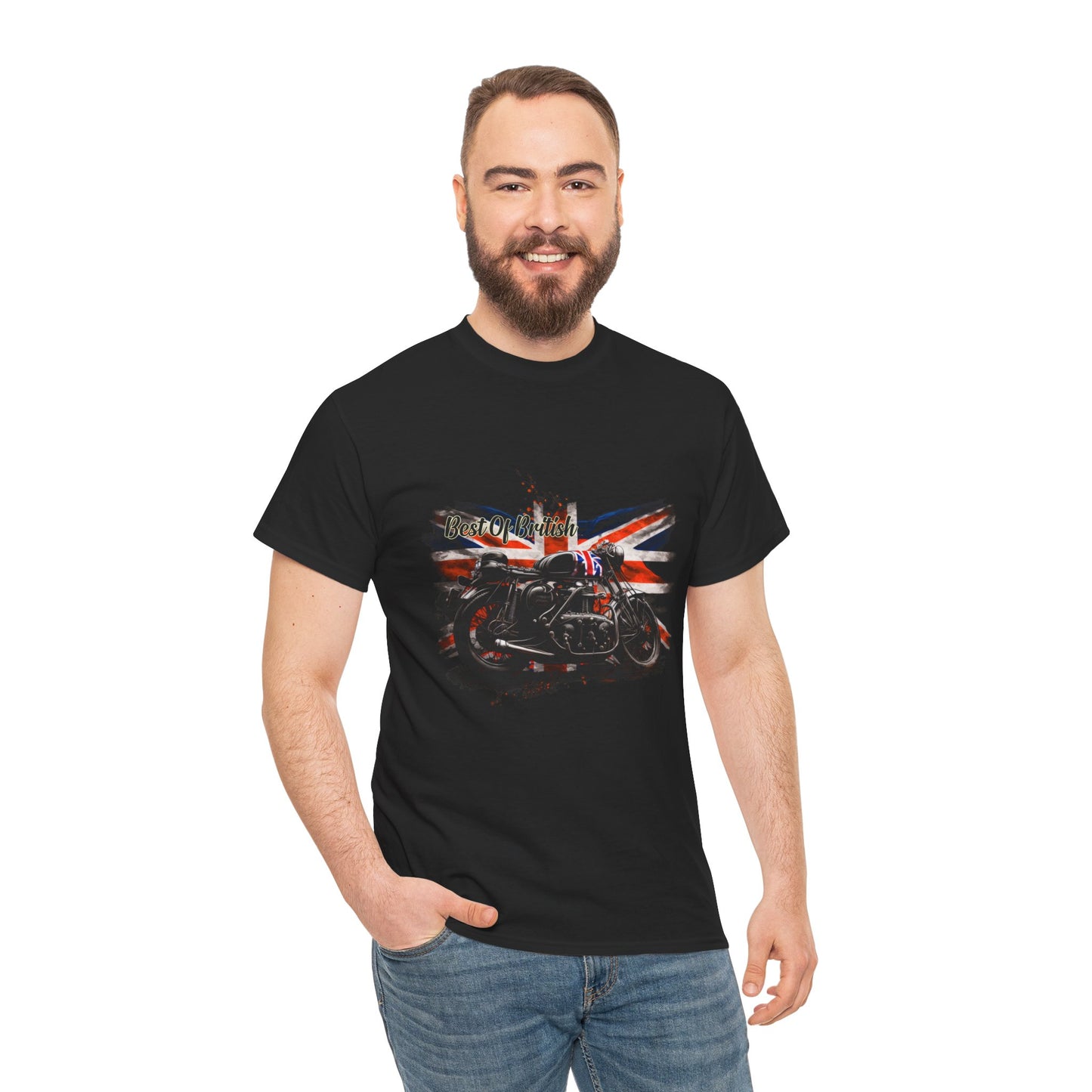 Classic Fit Best of British Biker Shirt - Double-Needle Hems