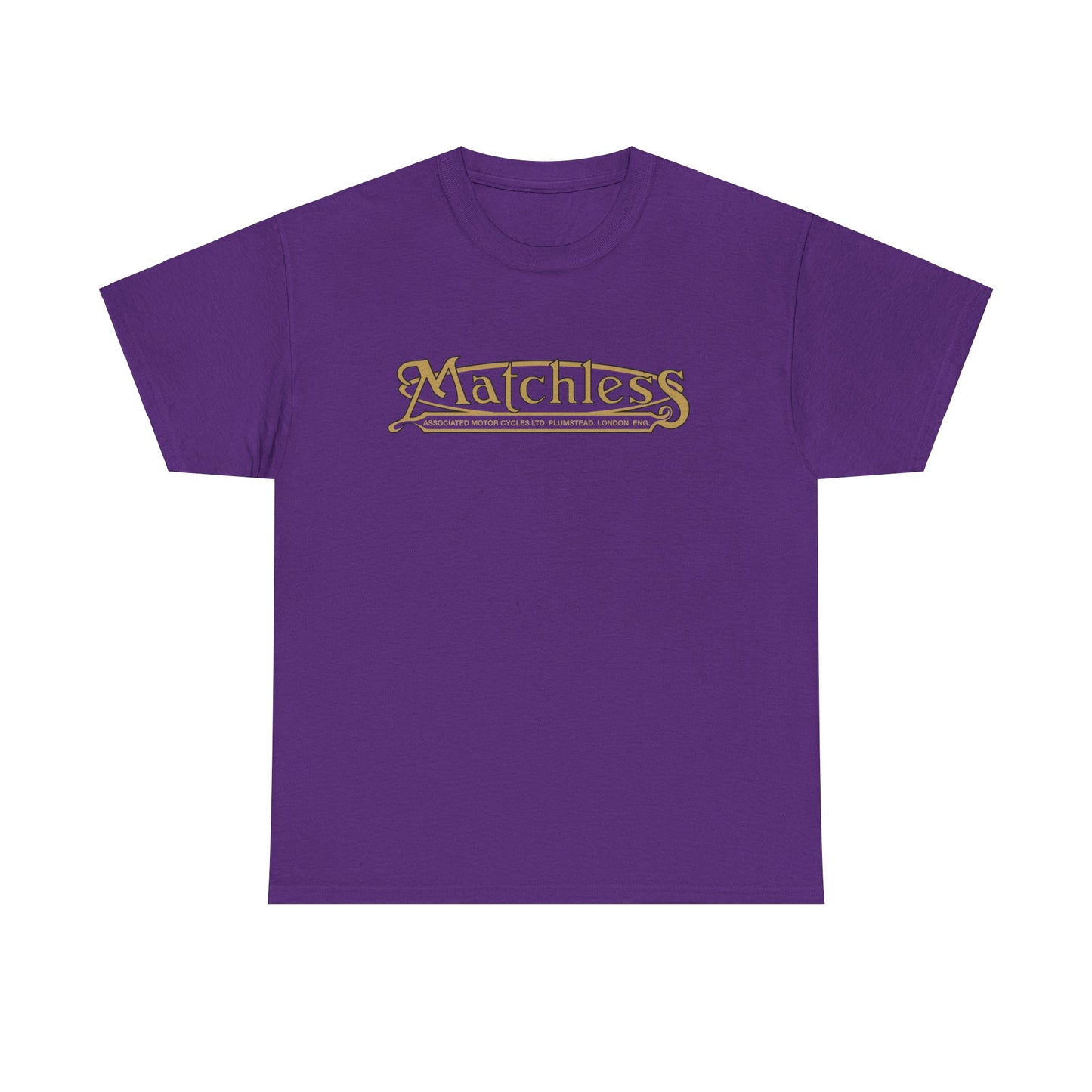 Elegant Rib Collar Matchless Motorcycles Logo T-shirt