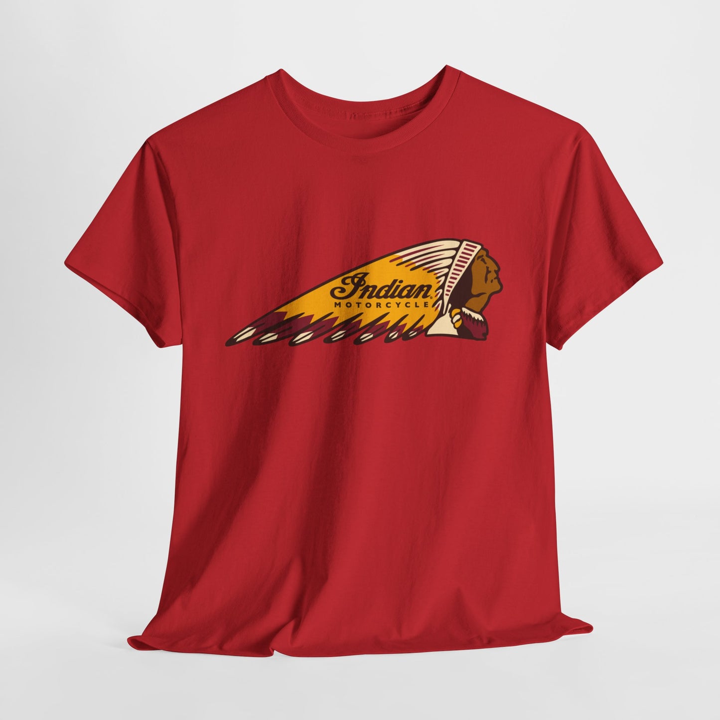 Indian Motorcycles Classic Tee - Gildan® 5000 Heavy Cotton™, Iconic Design, Perfect for Every Biker