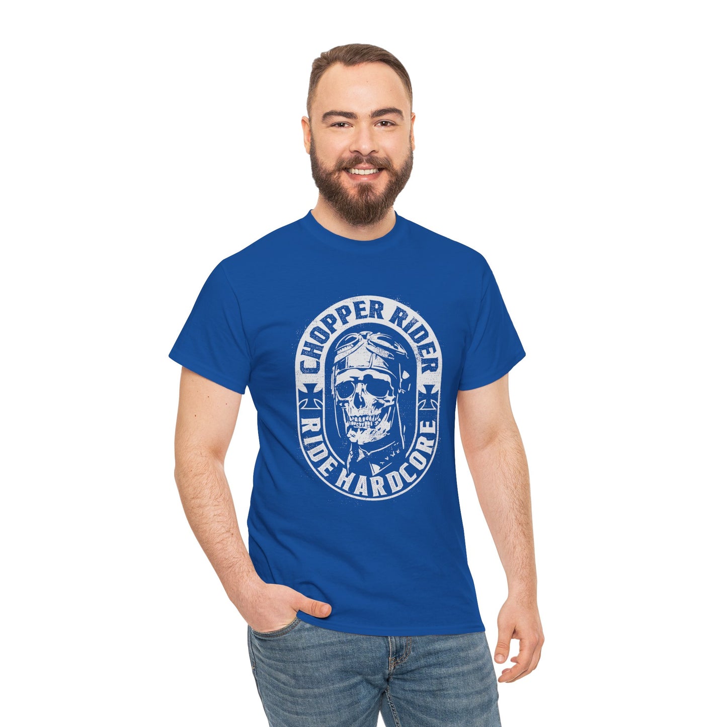 Chopper Rider Motorcycle Tee - Gildan® 5000 Heavy Cotton™, Durable Comfort for Every Ride