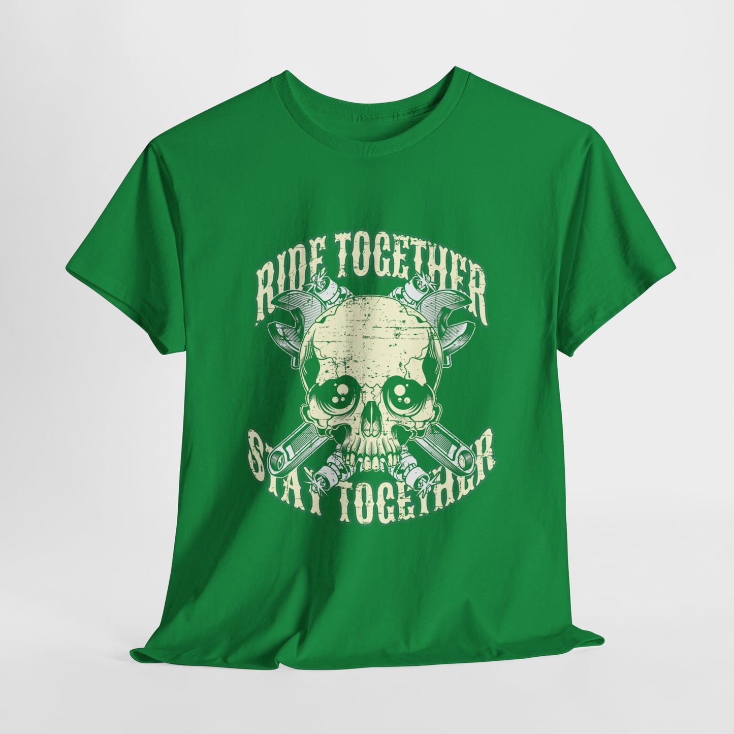 Ride Together, Stay Together T-Shirt | Gildan® 5000 Heavy Cotton™, Stylish and Classic Fit for True Bikers