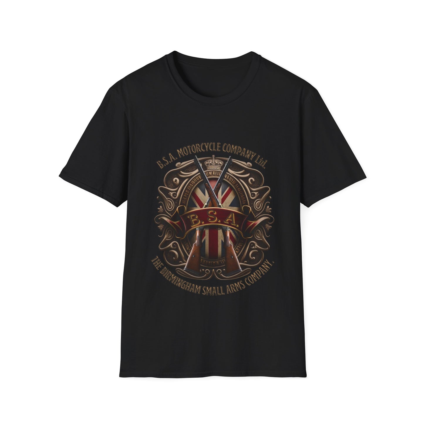BSA Motorcycle Company Heritage Tee - Gildan® 5000 Heavy Cotton™, Classic Comfort for Enthusiasts