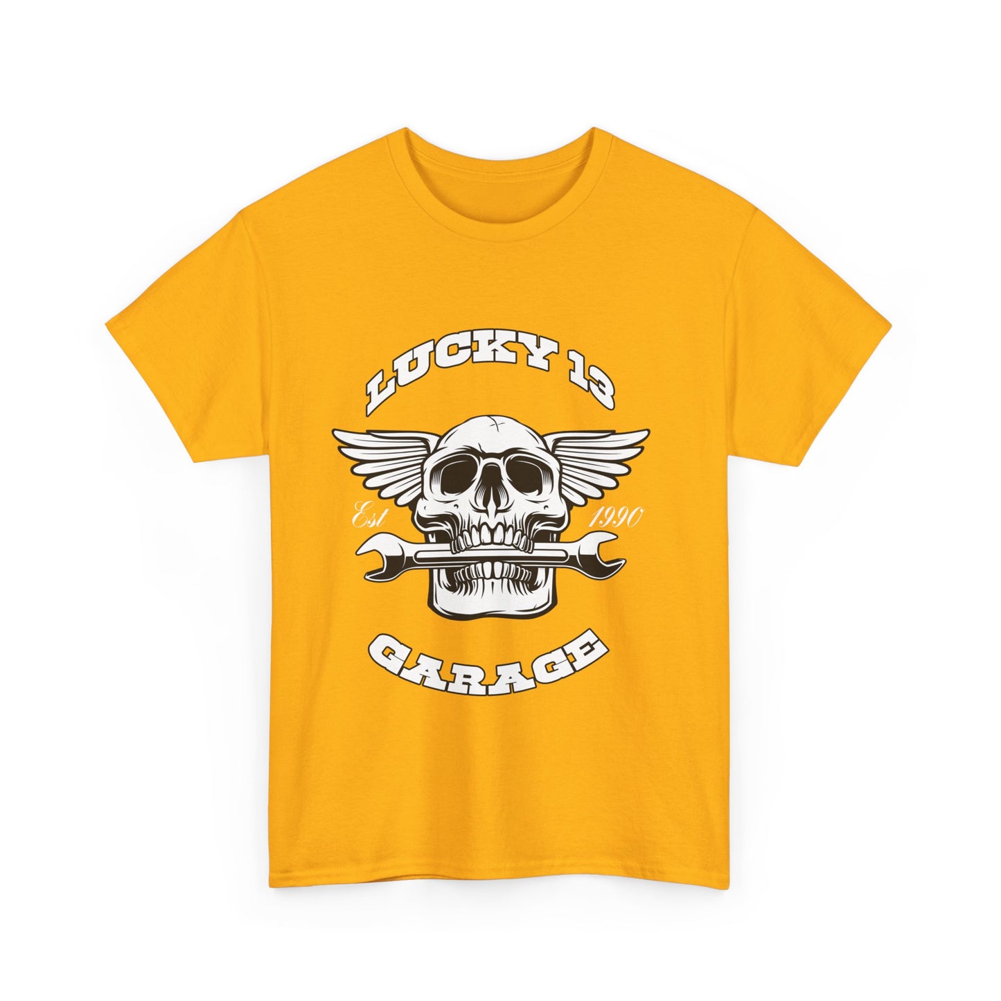 Lucky 13 Motorcycle Tee - Gildan® 5000 Heavy Cotton™, Iconic Design, Midweight Fabric for Everyday Wear