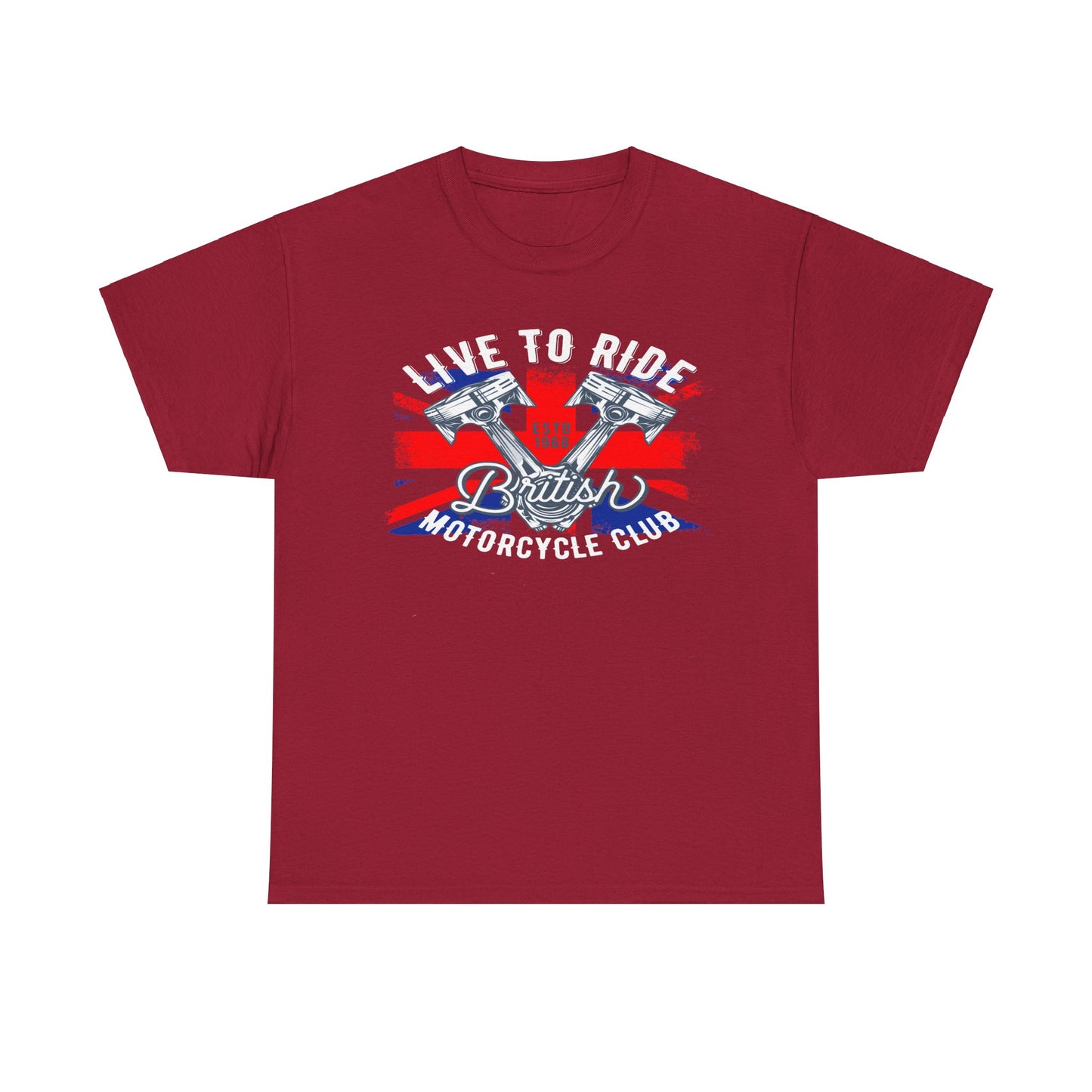 Live To Ride T-Shirt | Gildan® 5000 Heavy Cotton™ - Edgy Biker Style with Classic Fit