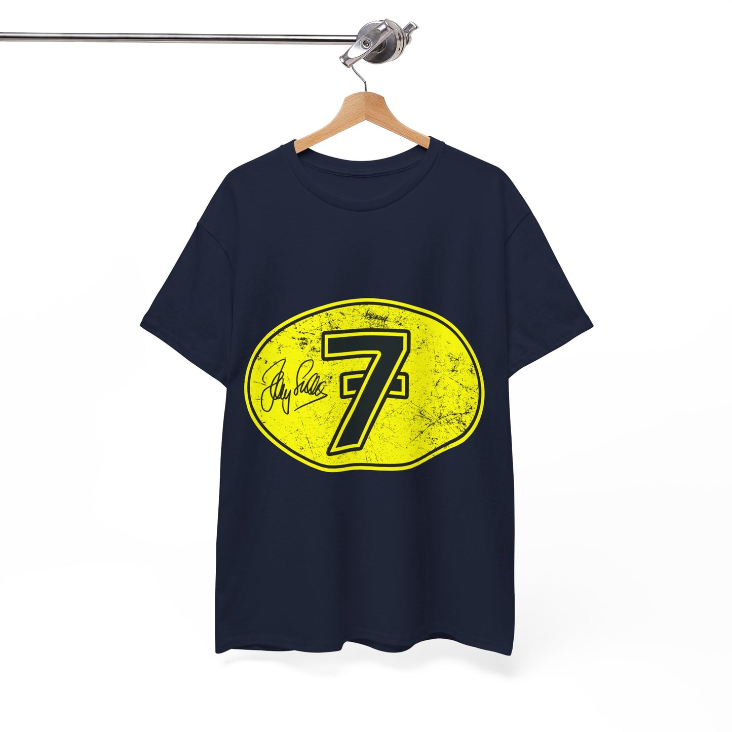 Barry Sheene No. 7 Tee | Gildan® 5000 Heavy Cotton™, Ideal for Motorcycle Enthusiasts