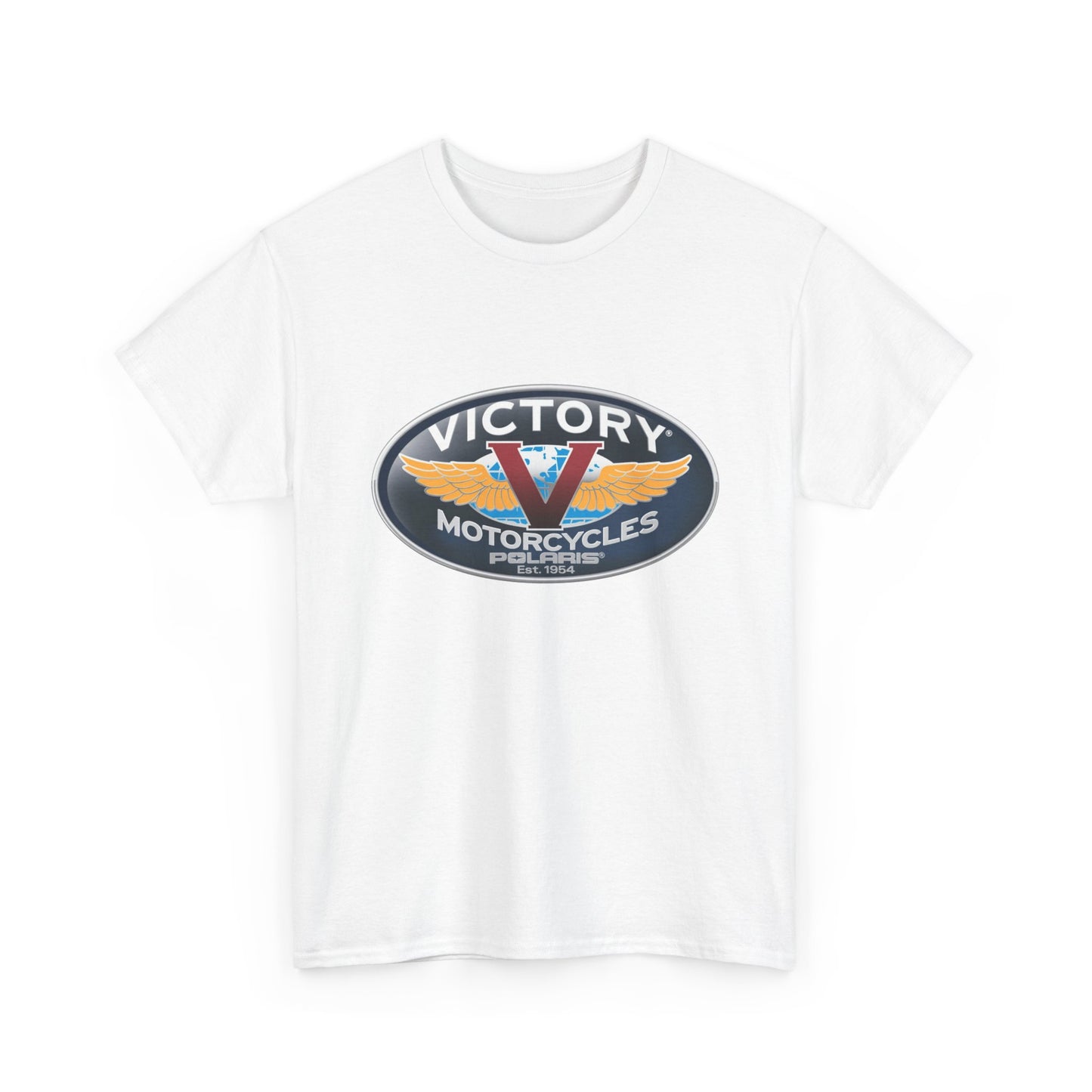 Victory Polaris Logo Tee - Gildan® 5000 Heavy Cotton™, Quality Fabric for the Modern Biker