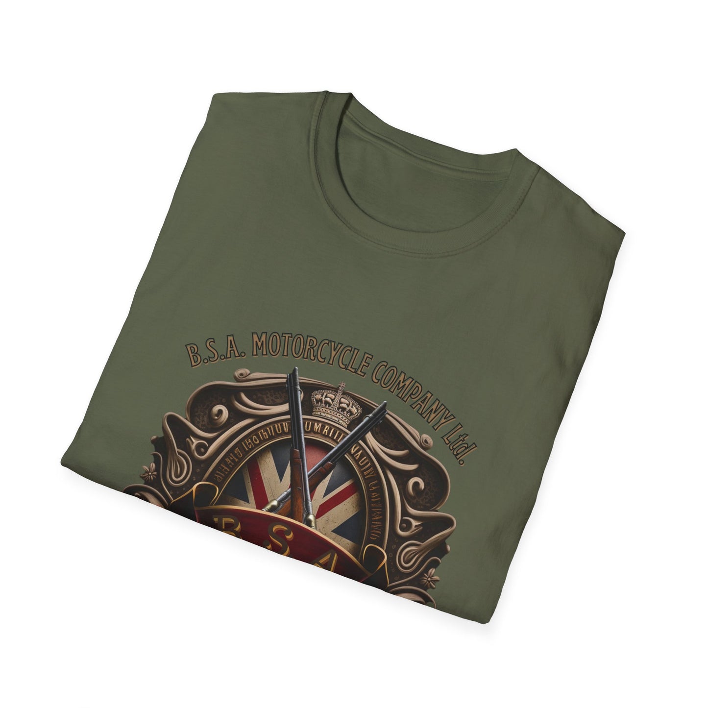 BSA Motorcycle Company Heritage Tee - Gildan® 5000 Heavy Cotton™, Classic Comfort for Enthusiasts