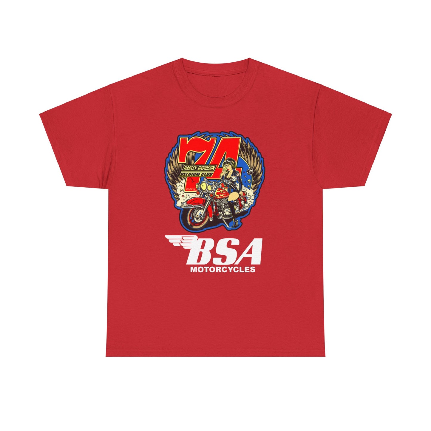 Harley Girl Biker T-Shirt - Gildan® 5000 Heavy Cotton™, Iconic Style for Female Riders