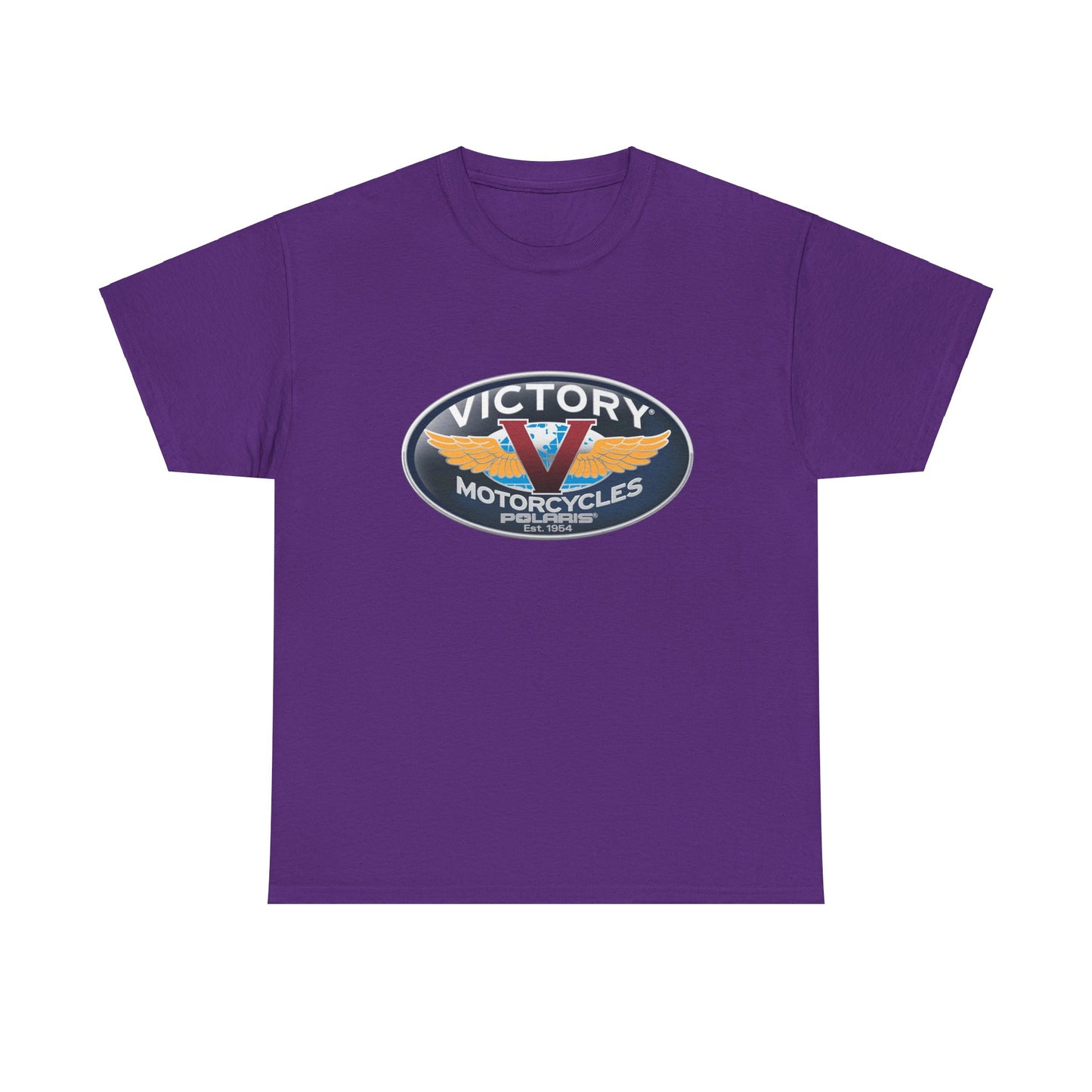 Victory Polaris Logo Tee - Gildan® 5000 Heavy Cotton™, Quality Fabric for the Modern Biker