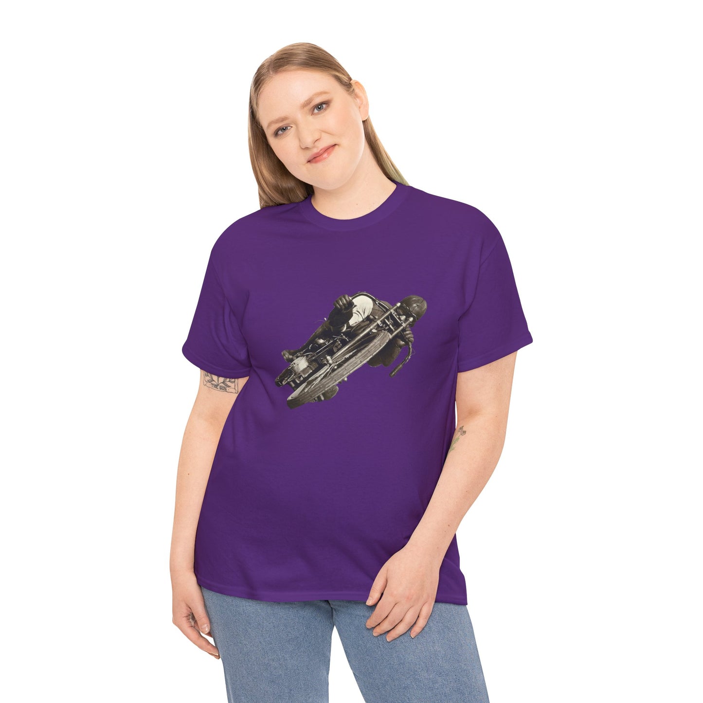 Stay Timeless with Leaning Hard Vintage Biker T-Shirt on Gildan 5000