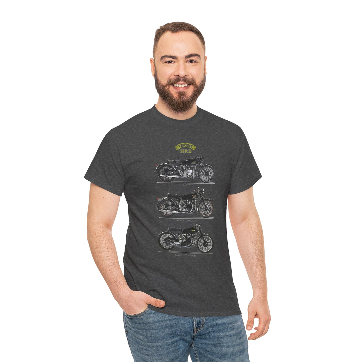 Elevate Your Style with Vincent HRD Vintage Poster Tee with Gildan® 5000's Classic Fit