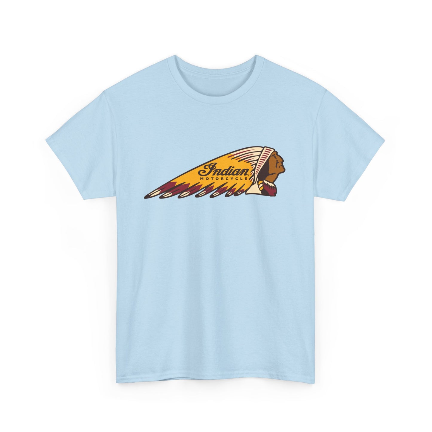 Indian Motorcycles Classic Tee - Gildan® 5000 Heavy Cotton™, Iconic Design, Perfect for Every Biker