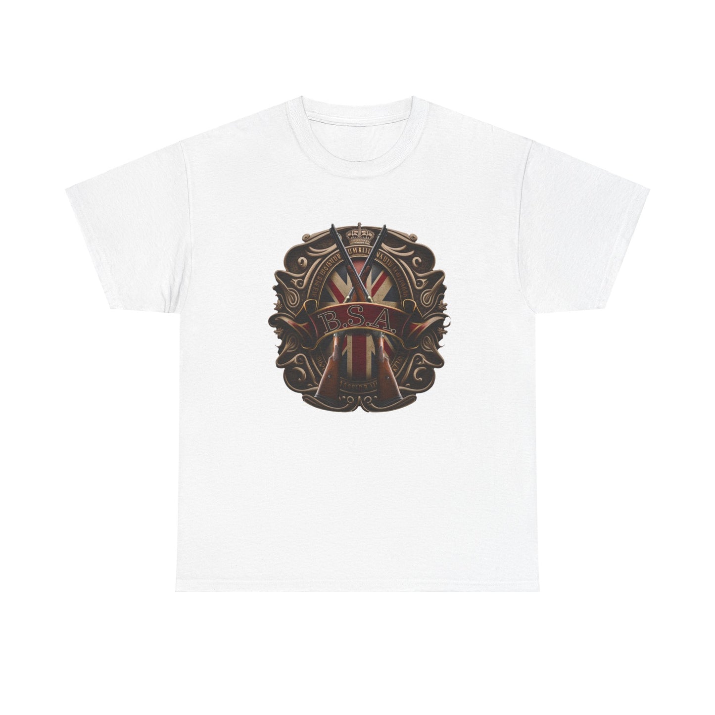Classic BSA Motorcycles T-Shirt - Gildan® 5000 Heavy Cotton™, Perfect for Riders & Collectors