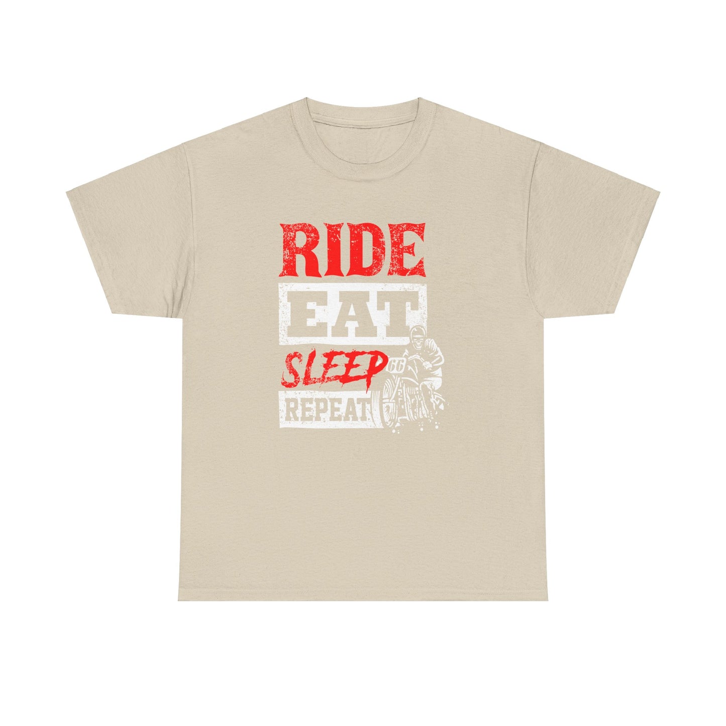 Ride, Eat, Sleep, Repeat Lifestyle Tee | Gildan® 5000 Heavy Cotton™ - Classic Comfort for Bikers