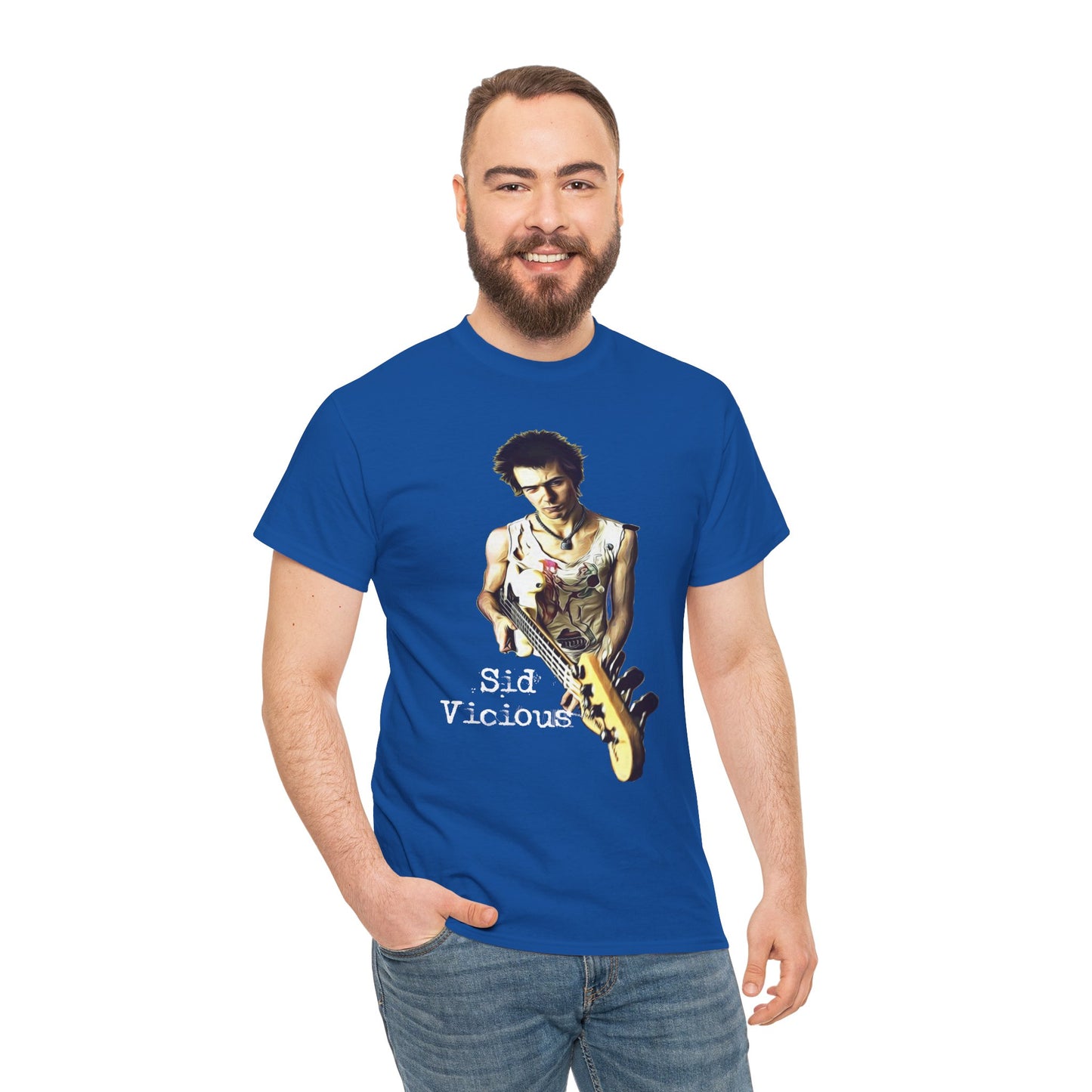 Sid Vicious Design Shirt: Stylish Edge in Heavy Cotton